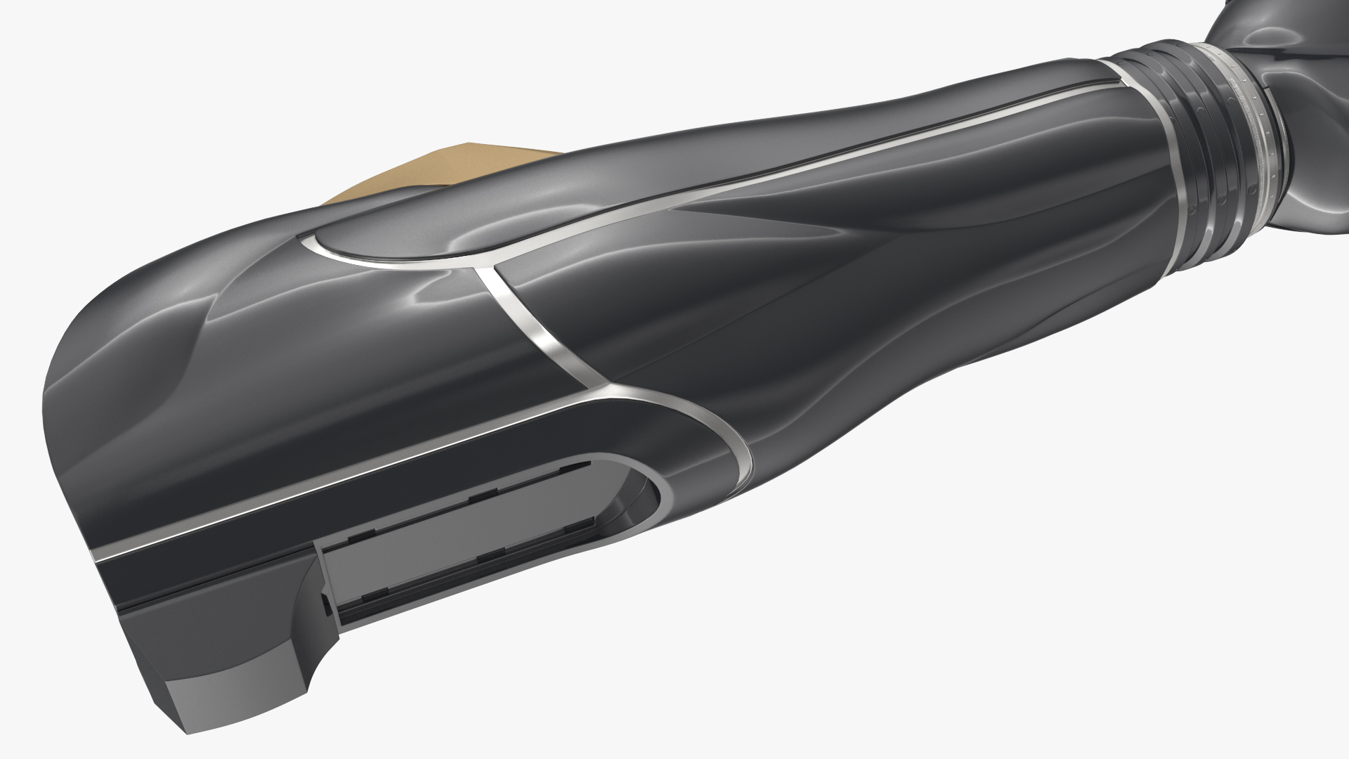 3D Futuristic Prosthetic Arm Black