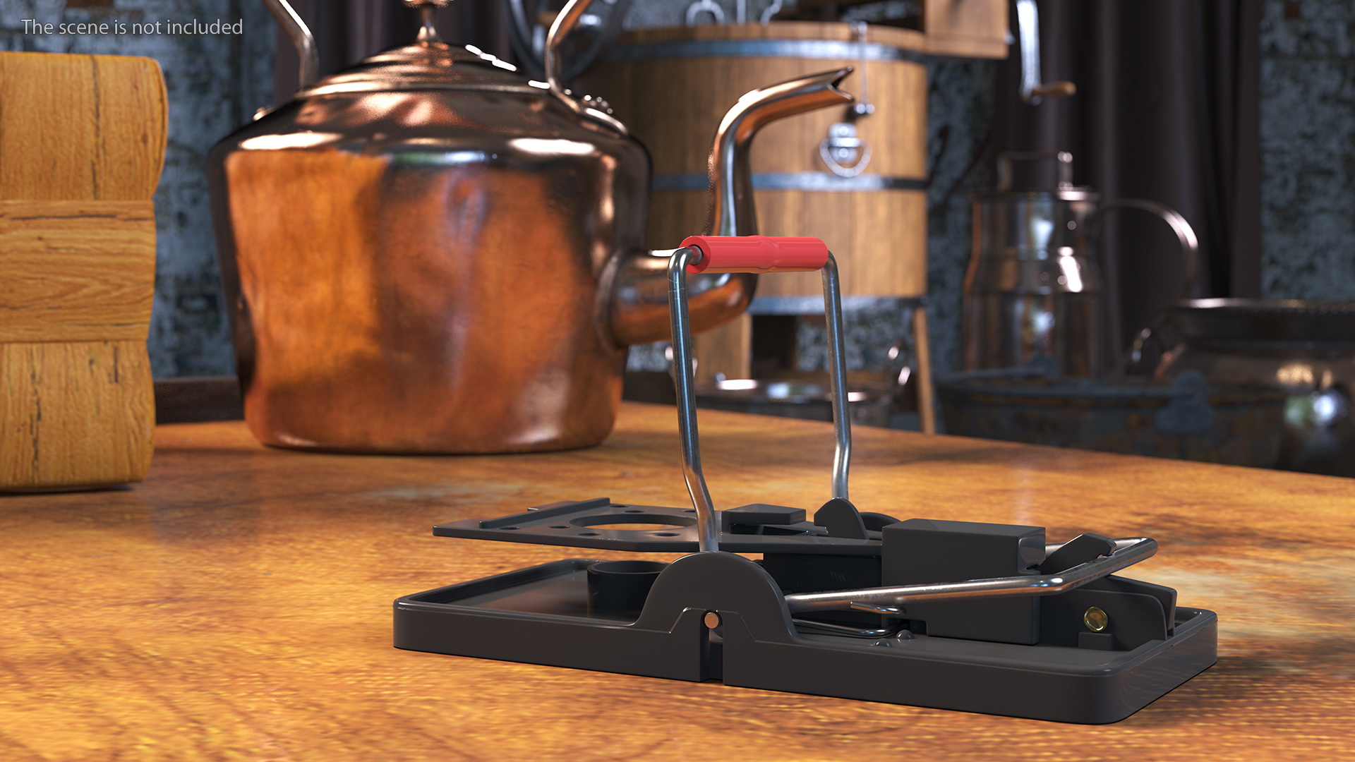 Plastic Mouse Trap Black 3D model