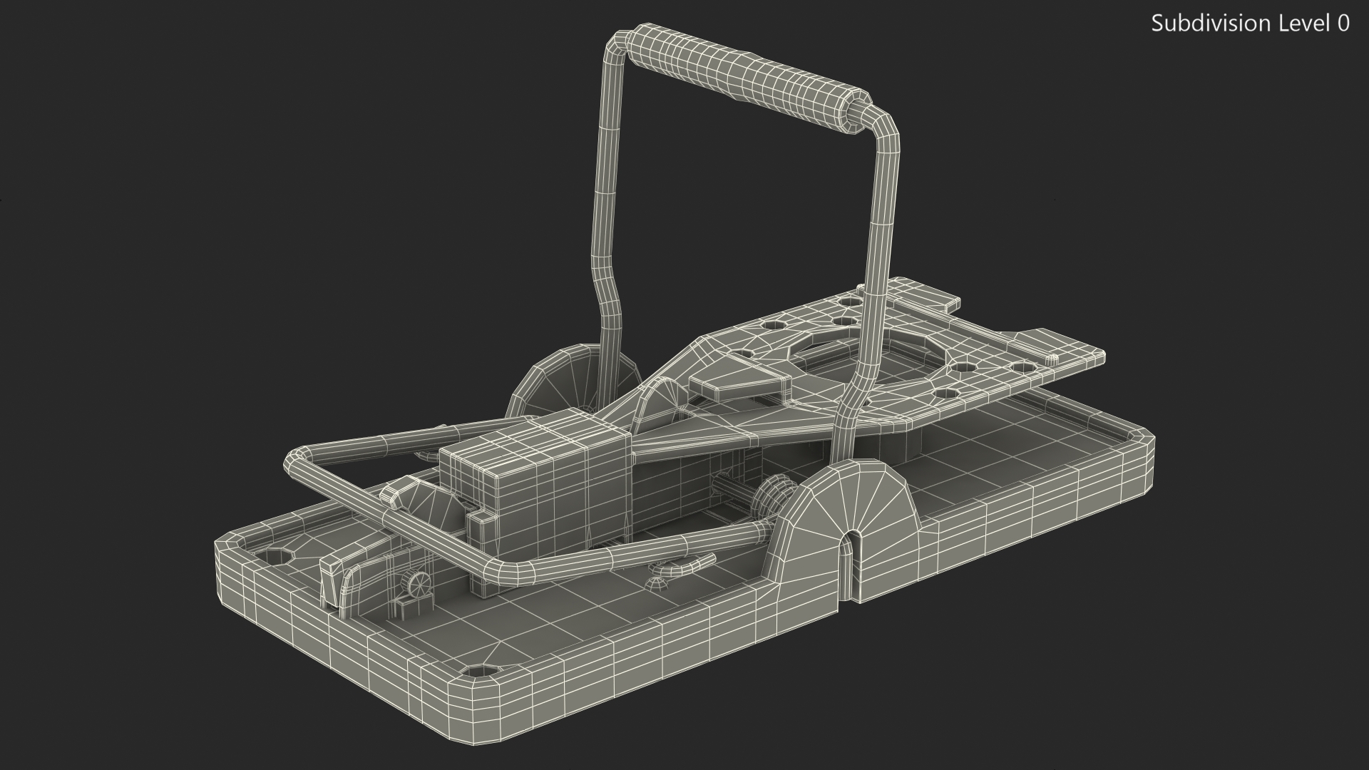 Plastic Mouse Trap Black 3D model