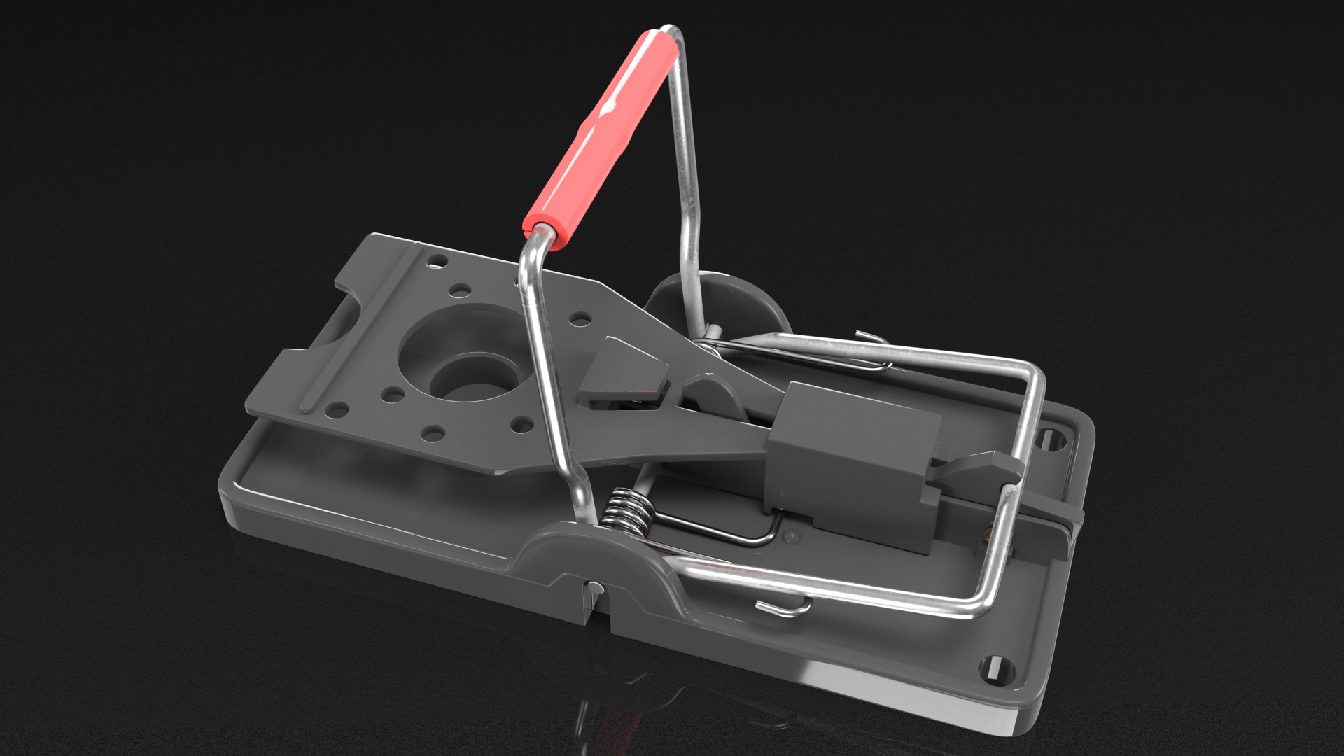 Plastic Mouse Trap Black 3D model