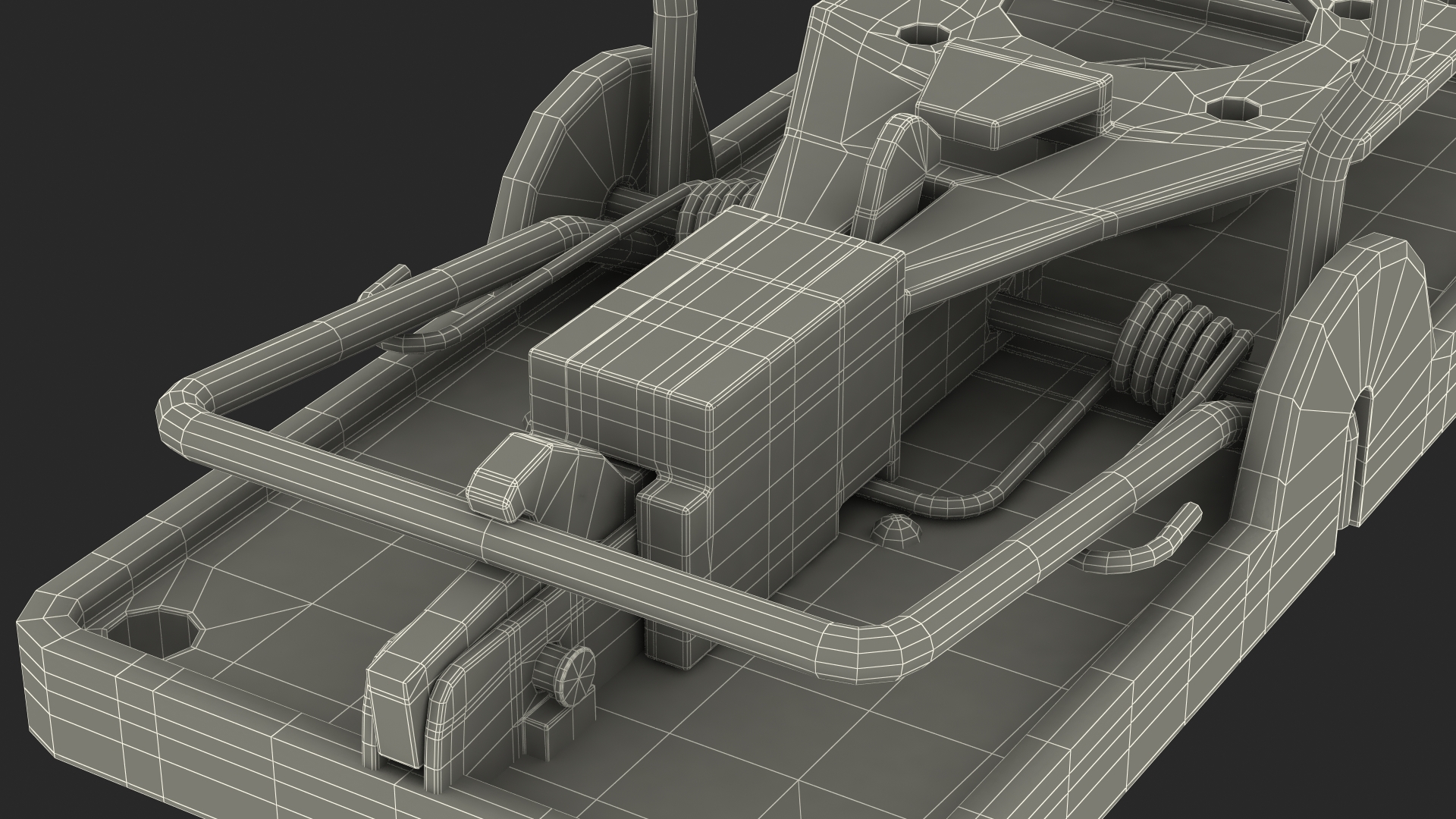 Plastic Mouse Trap Black 3D model