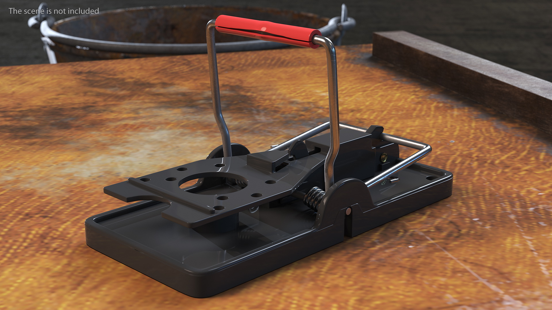 Plastic Mouse Trap Black 3D model