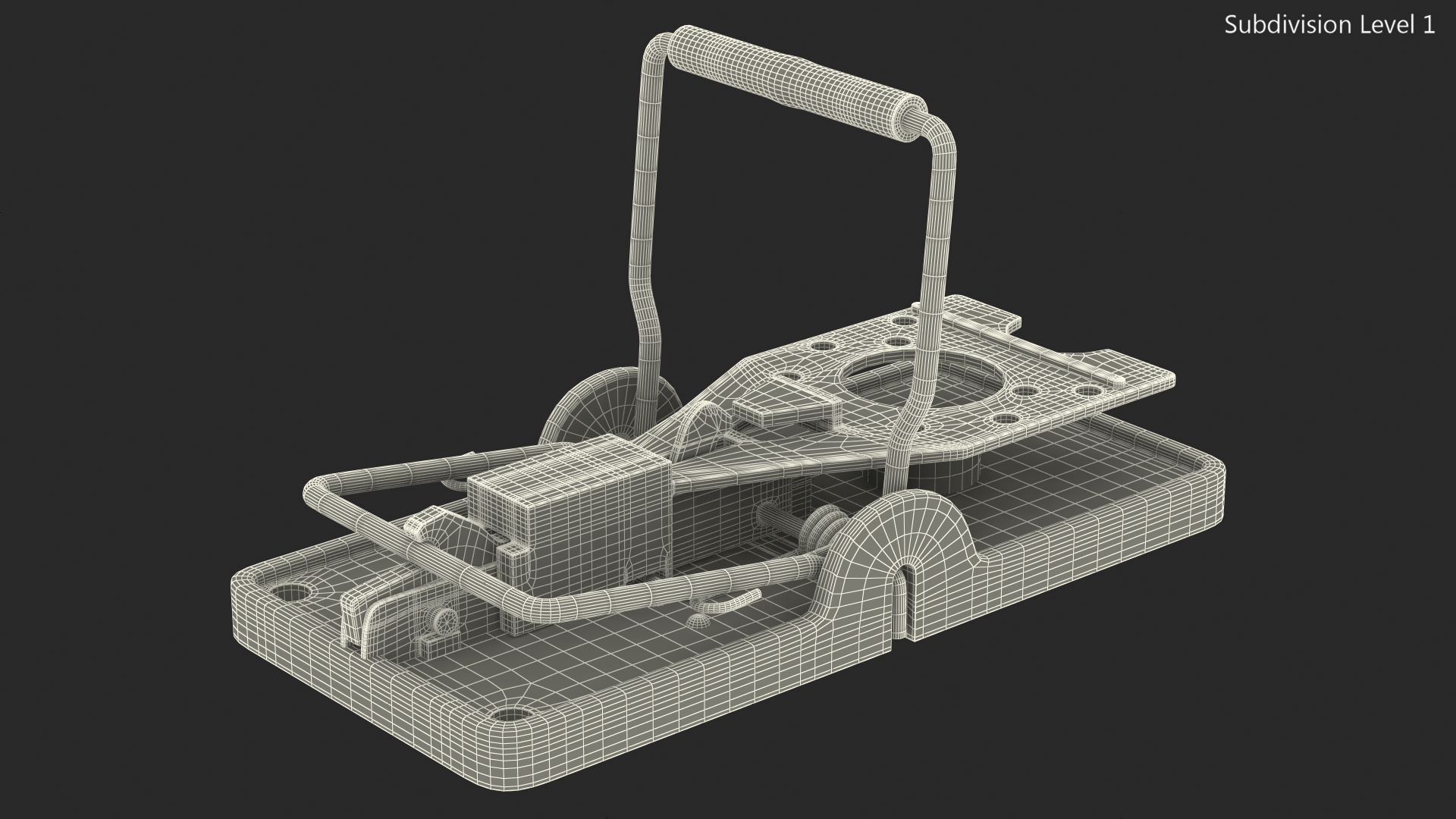 Plastic Mouse Trap Black 3D model