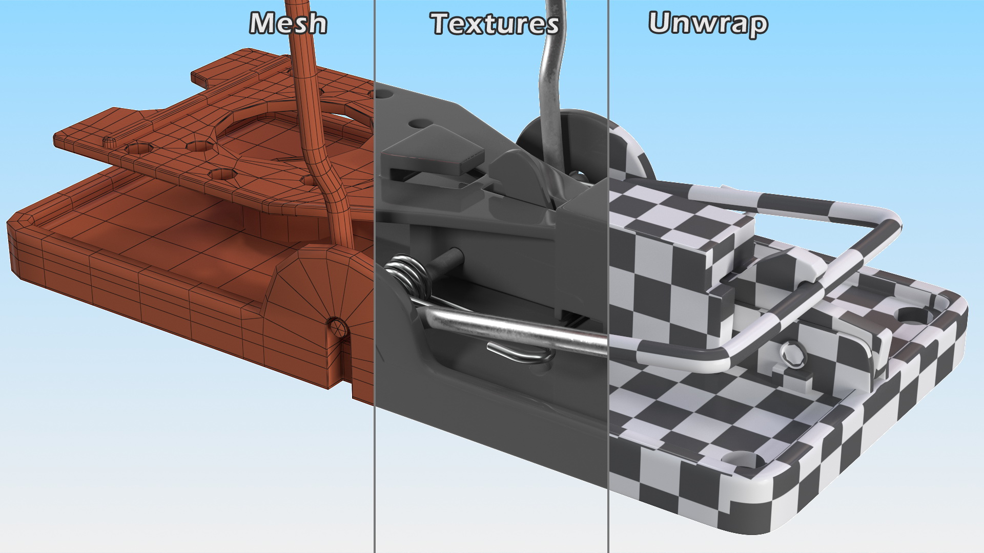 Plastic Mouse Trap Black 3D model