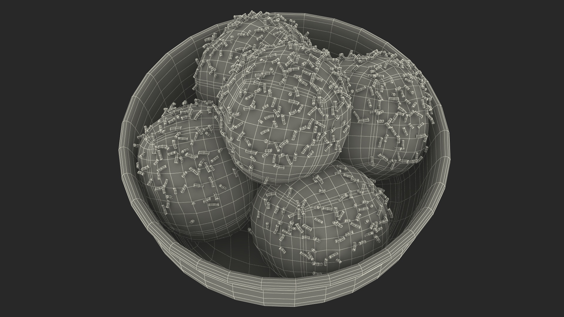 3D model Vanilla Ice Cream on Cyan Bowl