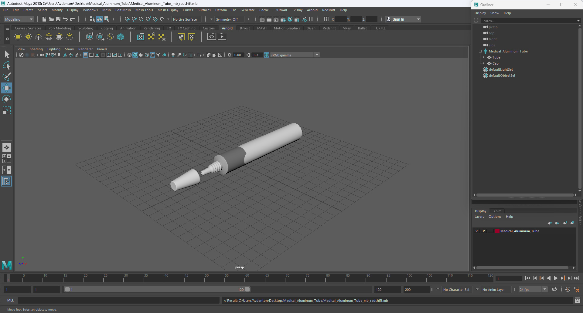 3D Medical Aluminum Tube