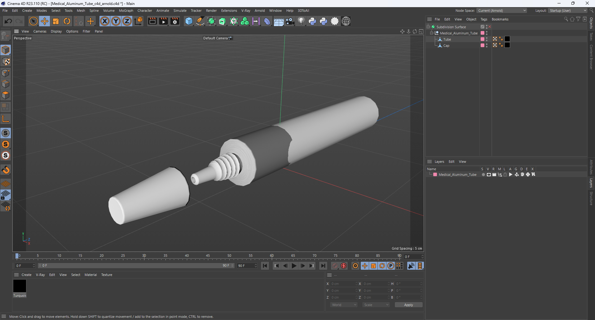 3D Medical Aluminum Tube