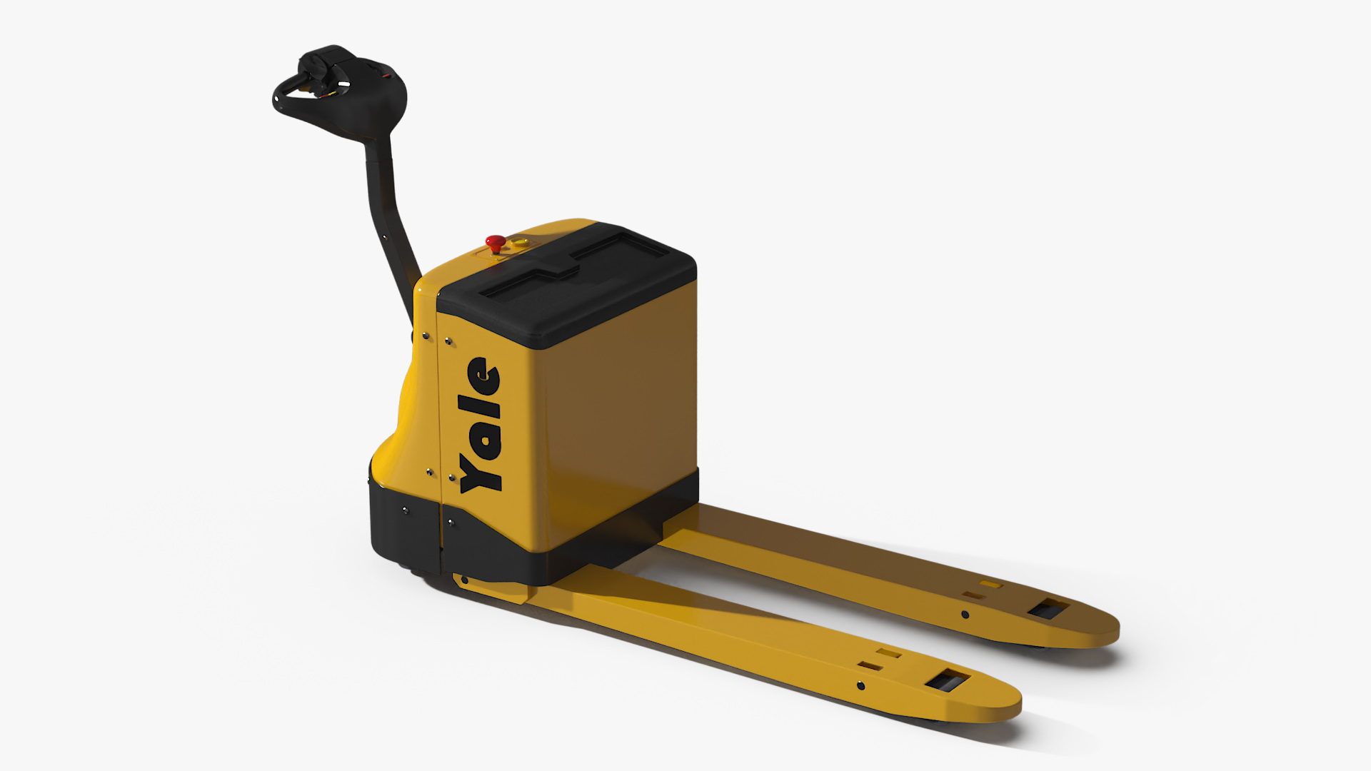 3D Yale Electric Pallet Jack with Bulk Bag on Wooden Pallet