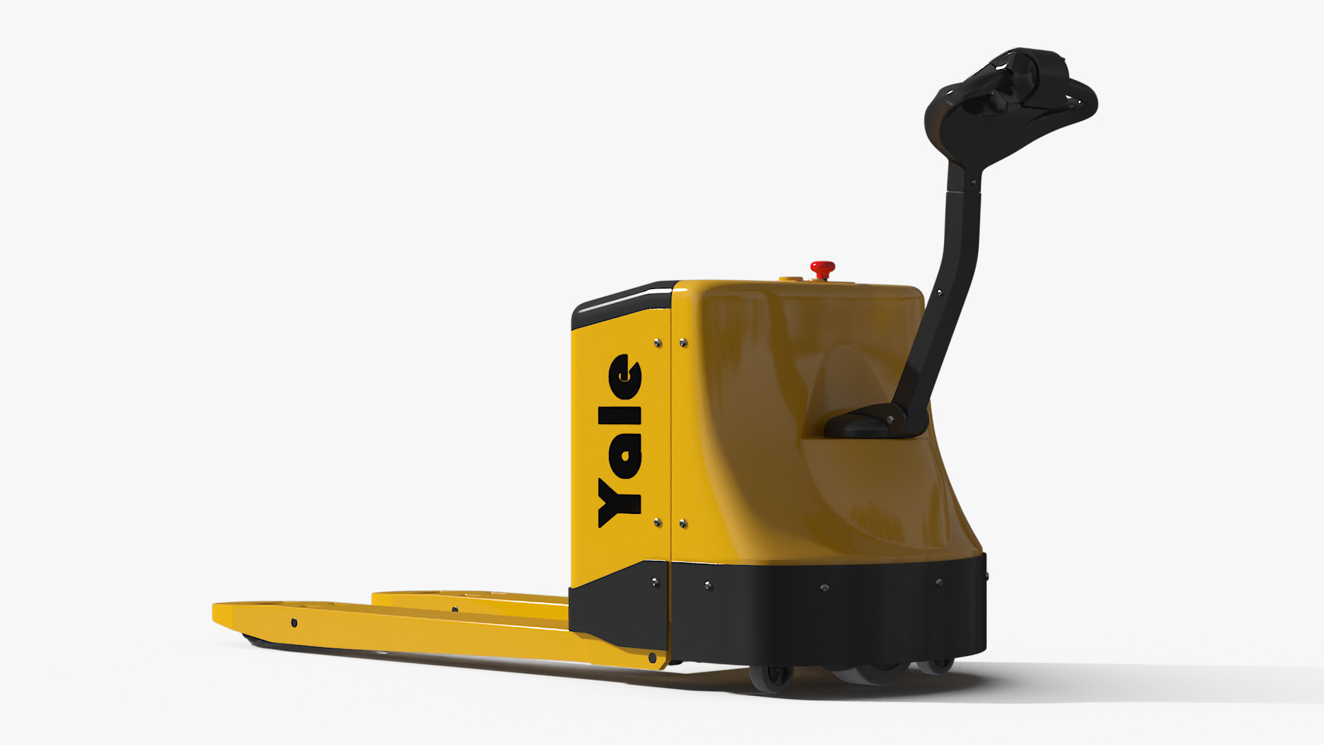 3D Yale Electric Pallet Jack with Bulk Bag on Wooden Pallet