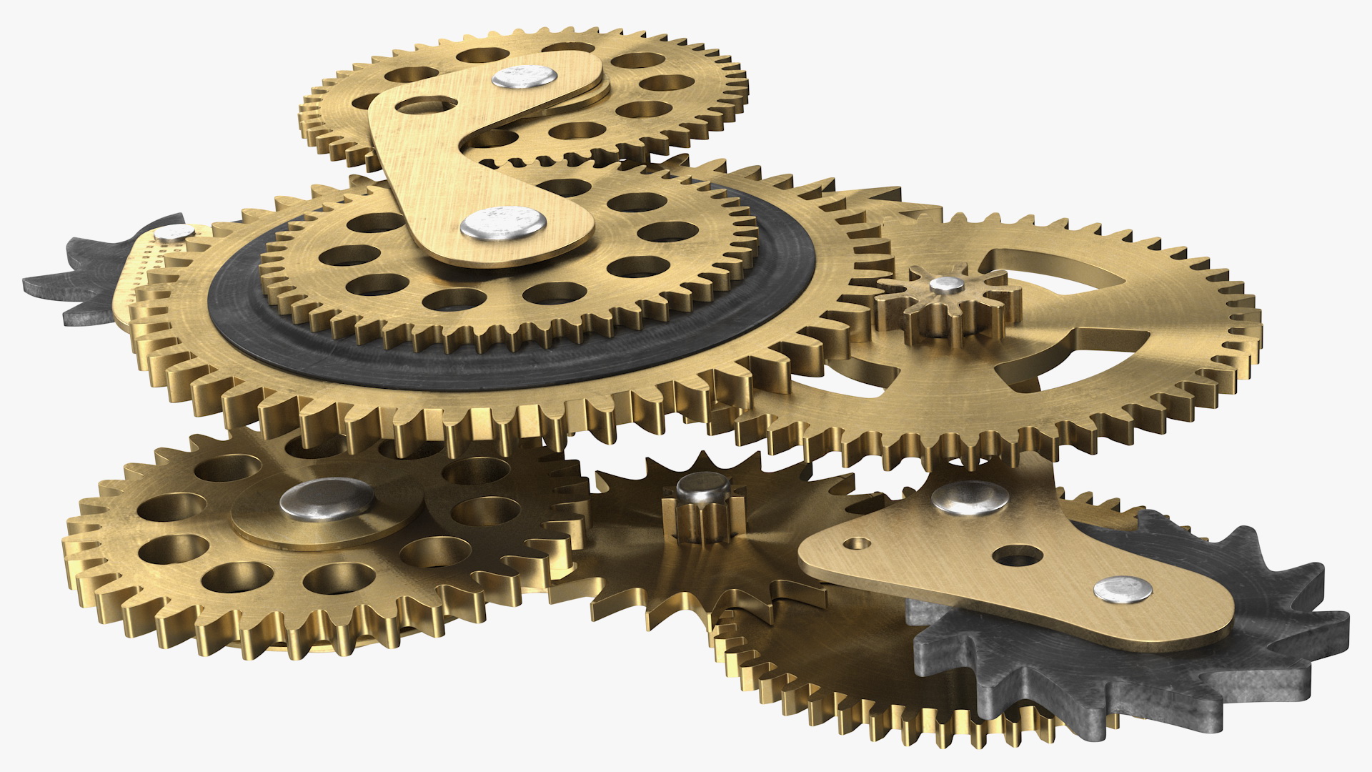 3D Cog Gears Bronze