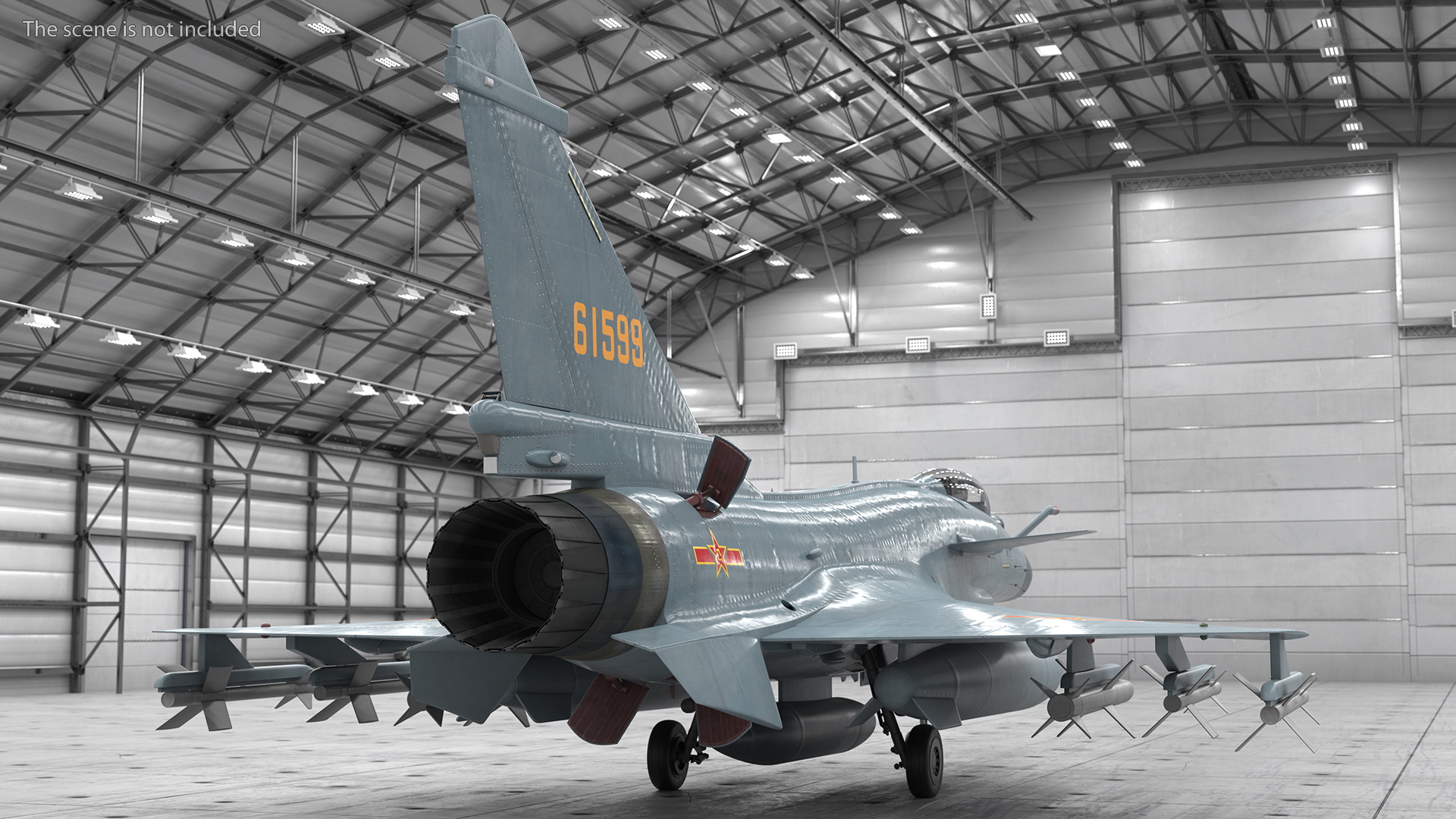 Chengdu J10 B Chinese Air Force Armed Rigged 3D model