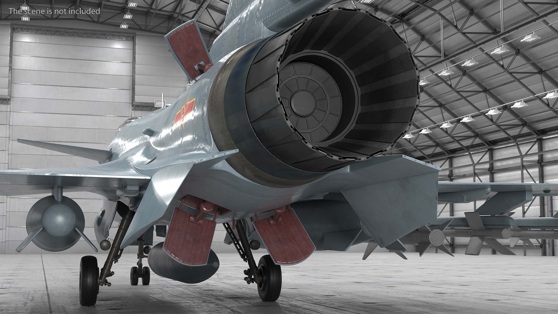 Chengdu J10 B Chinese Air Force Armed Rigged 3D model