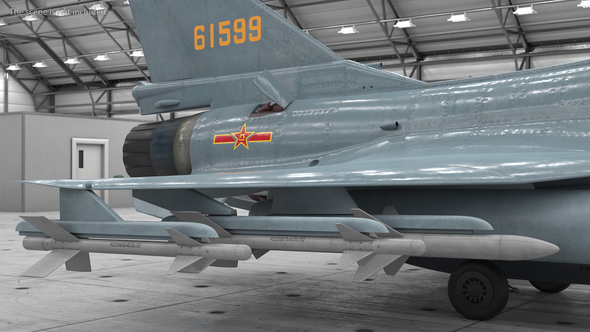 Chengdu J10 B Chinese Air Force Armed Rigged 3D model