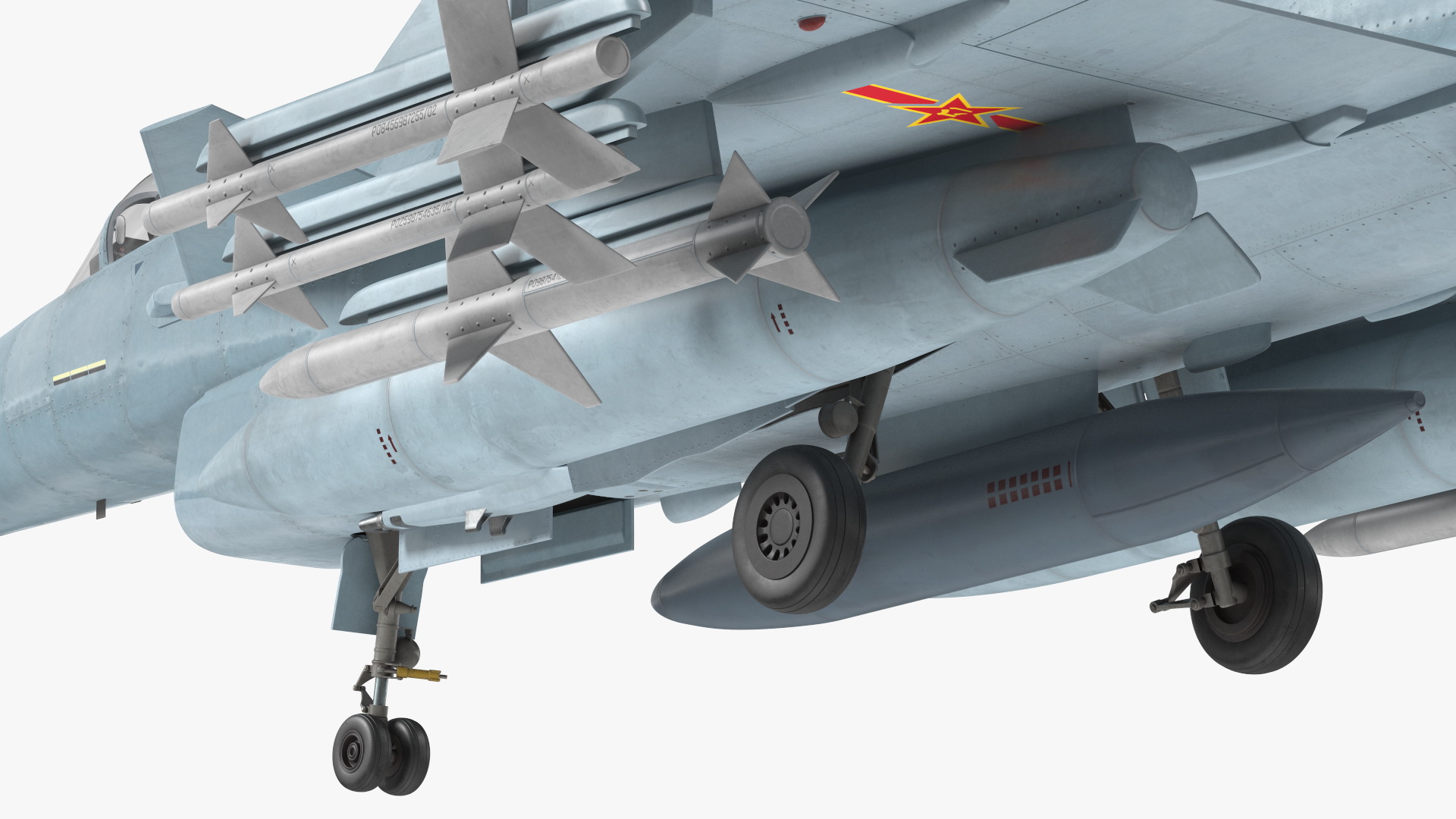 Chengdu J10 B Chinese Air Force Armed Rigged 3D model