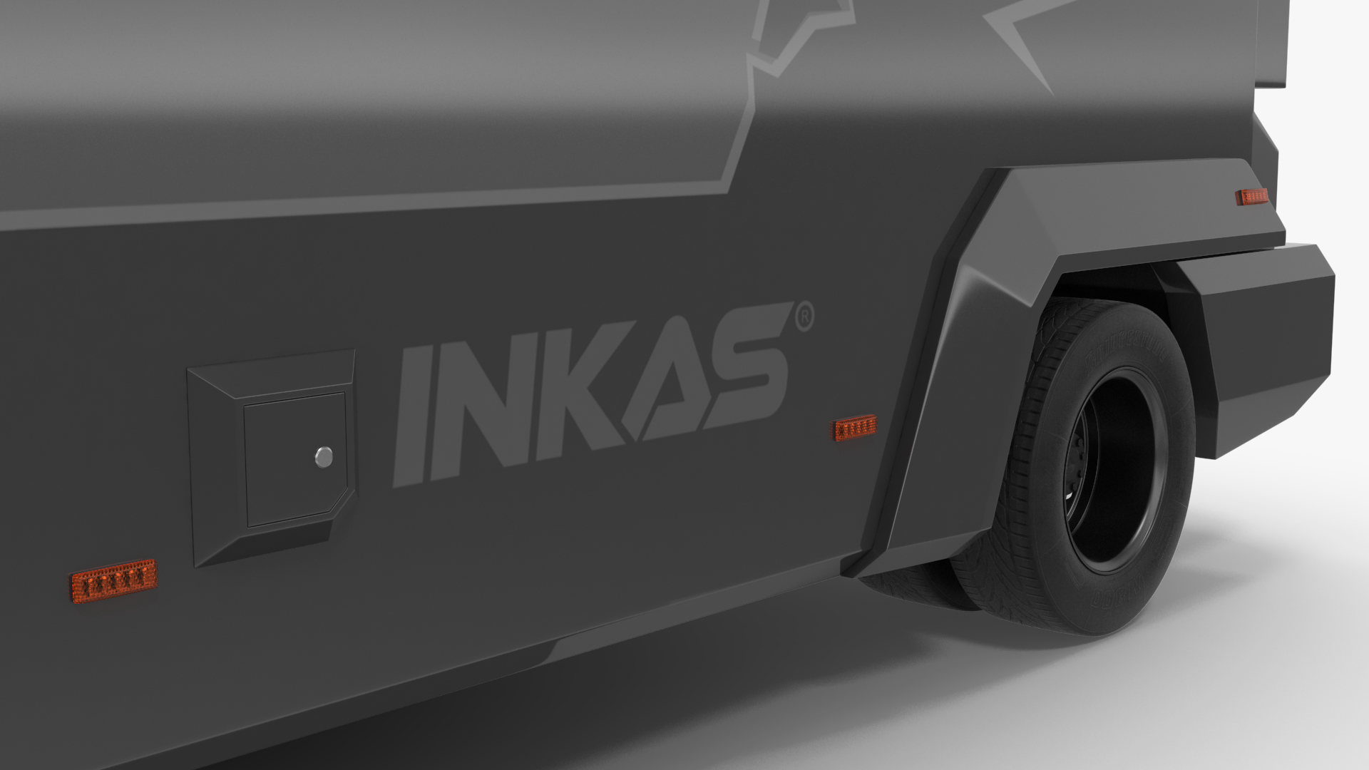 INKAS Armored Vehicle Rigged for Maya 3D