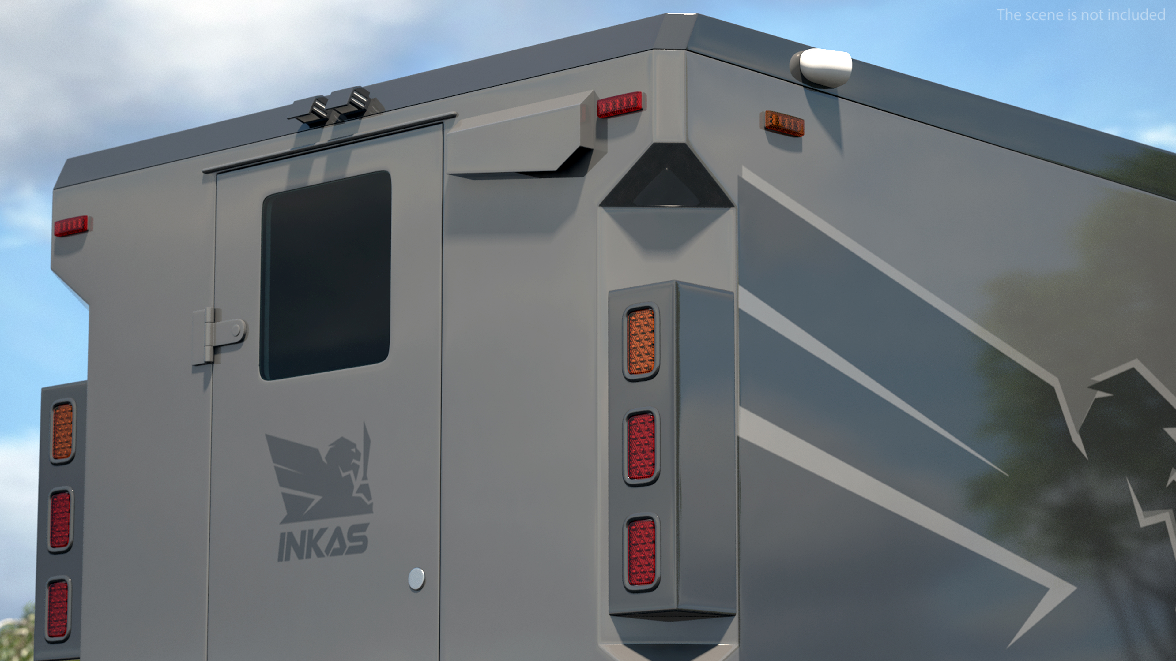 INKAS Armored Vehicle Rigged for Maya 3D