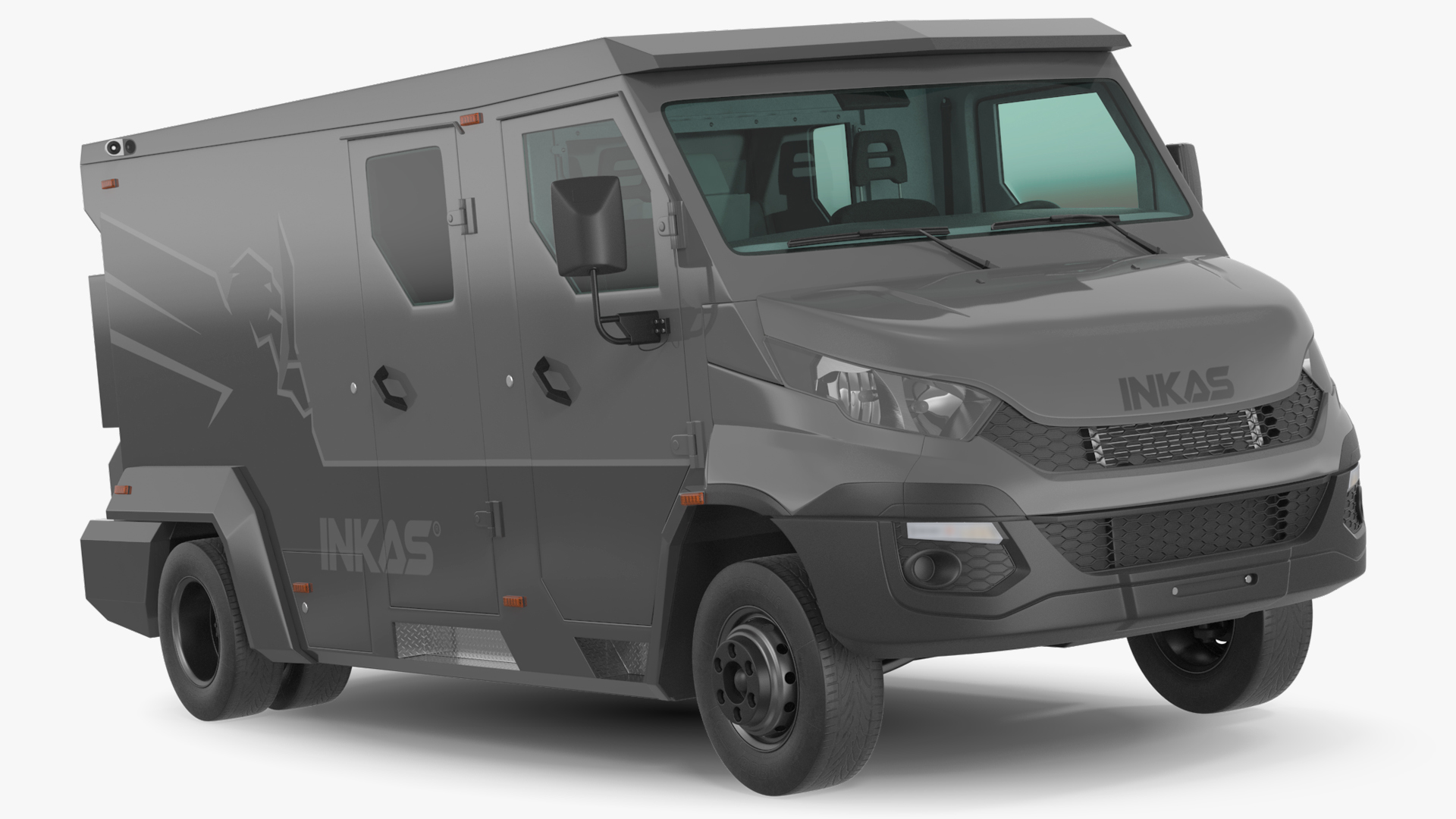 INKAS Armored Vehicle Rigged for Maya 3D