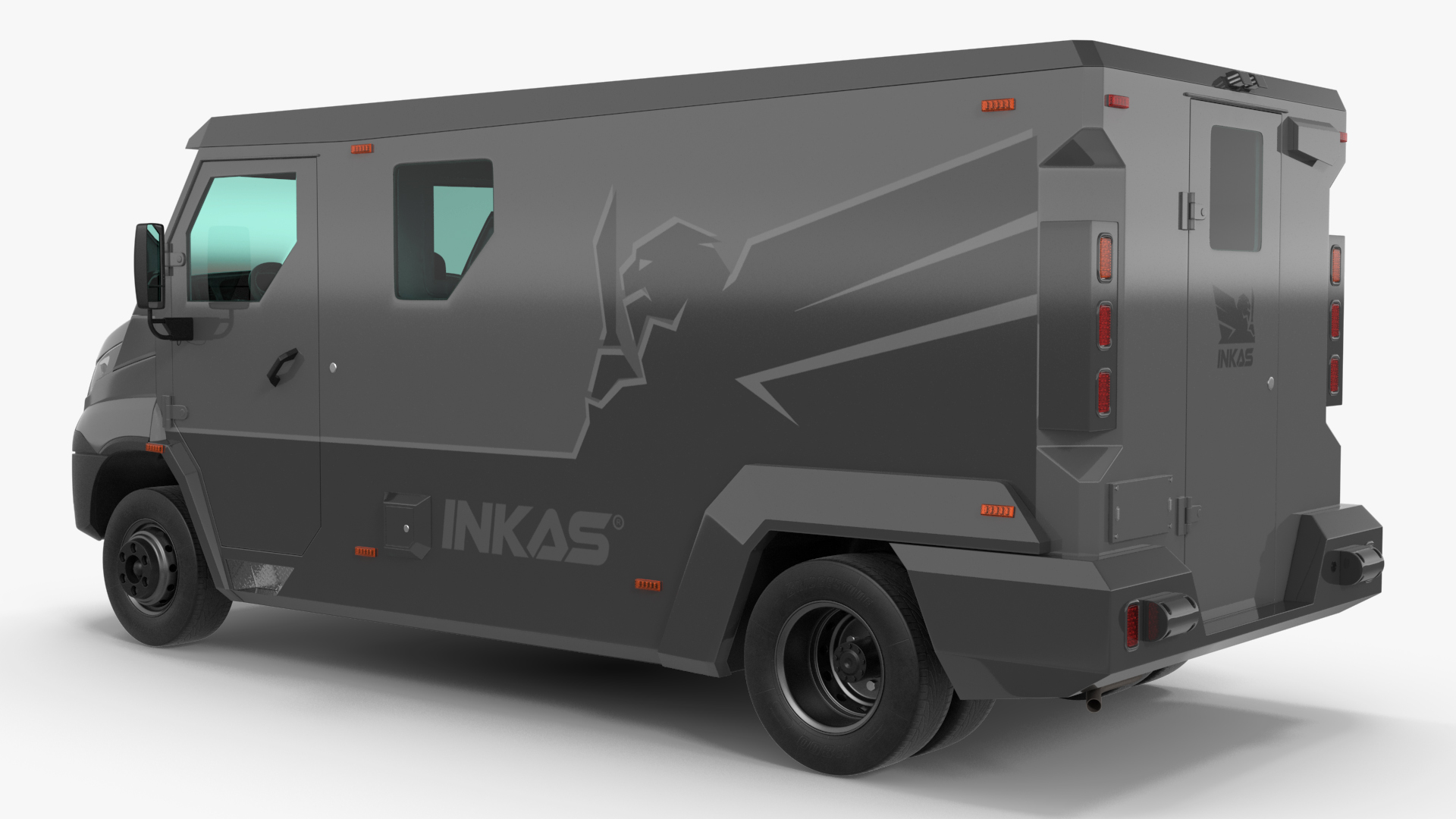 INKAS Armored Vehicle Rigged for Maya 3D
