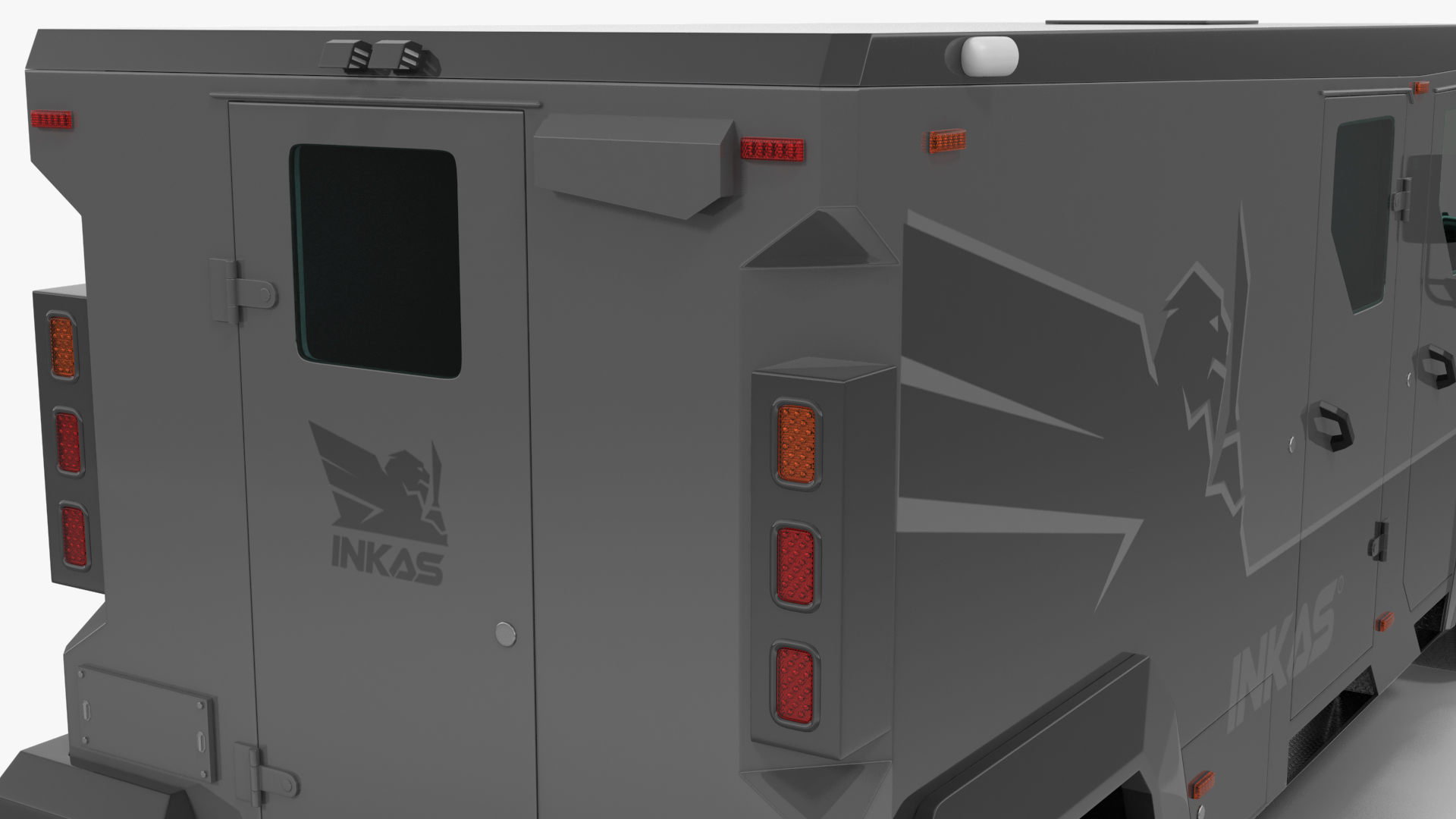 INKAS Armored Vehicle Rigged for Maya 3D