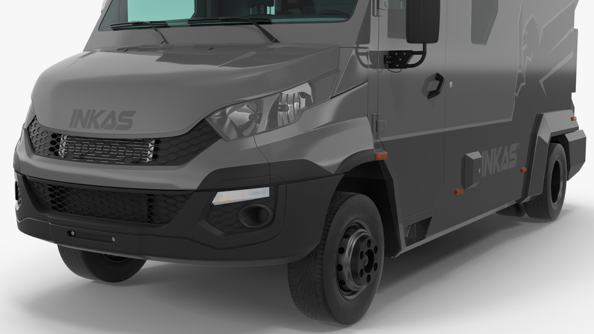 INKAS Armored Vehicle Rigged for Maya 3D