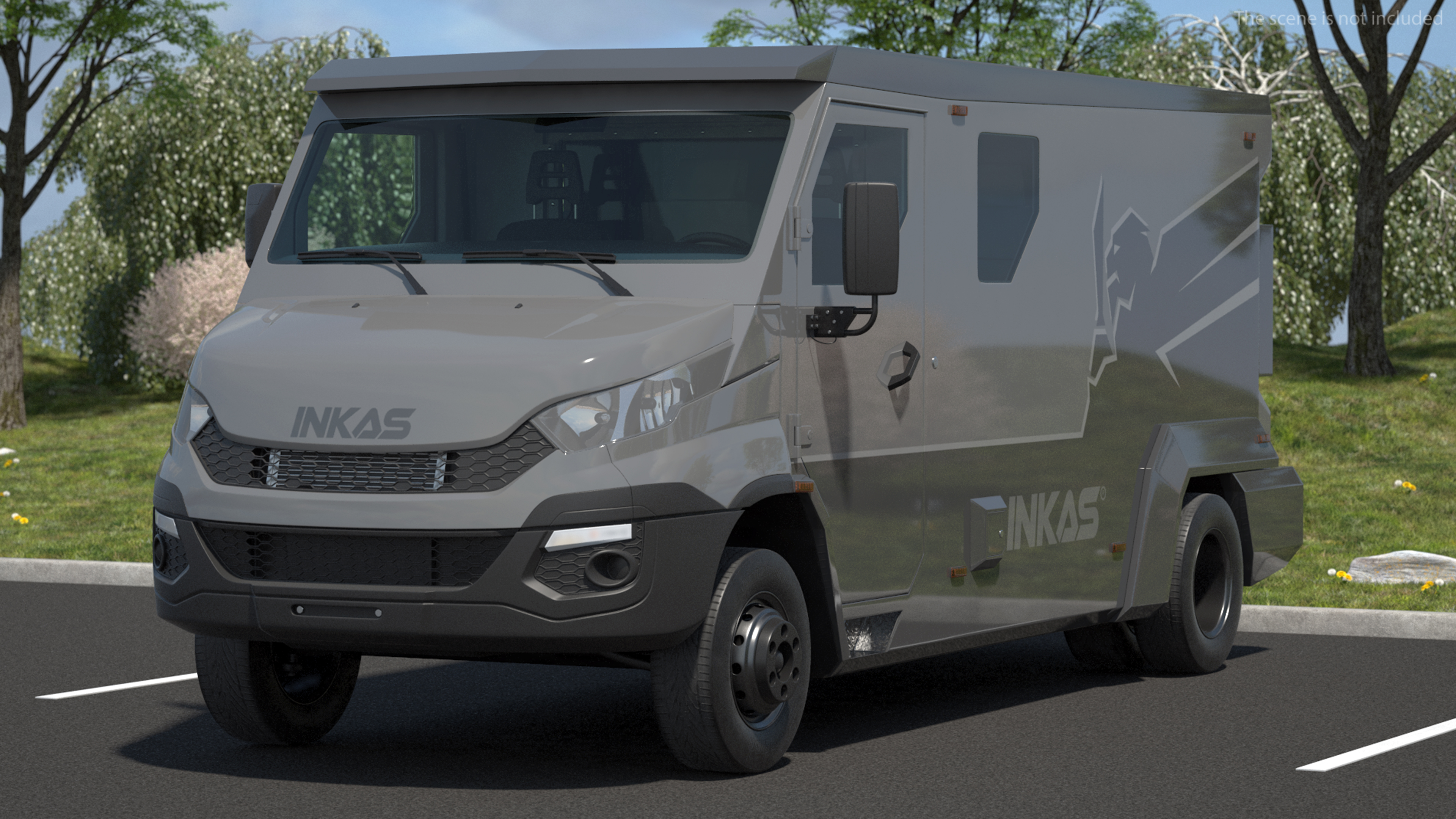 INKAS Armored Vehicle Rigged for Maya 3D