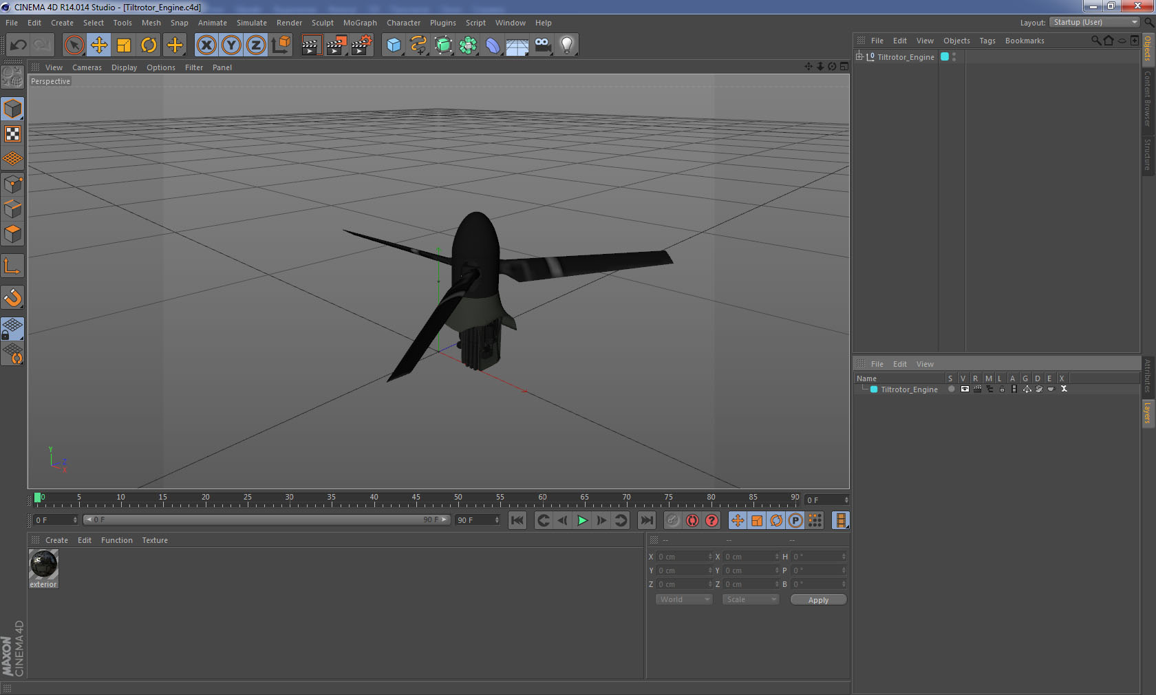 3D Tiltrotor Engine