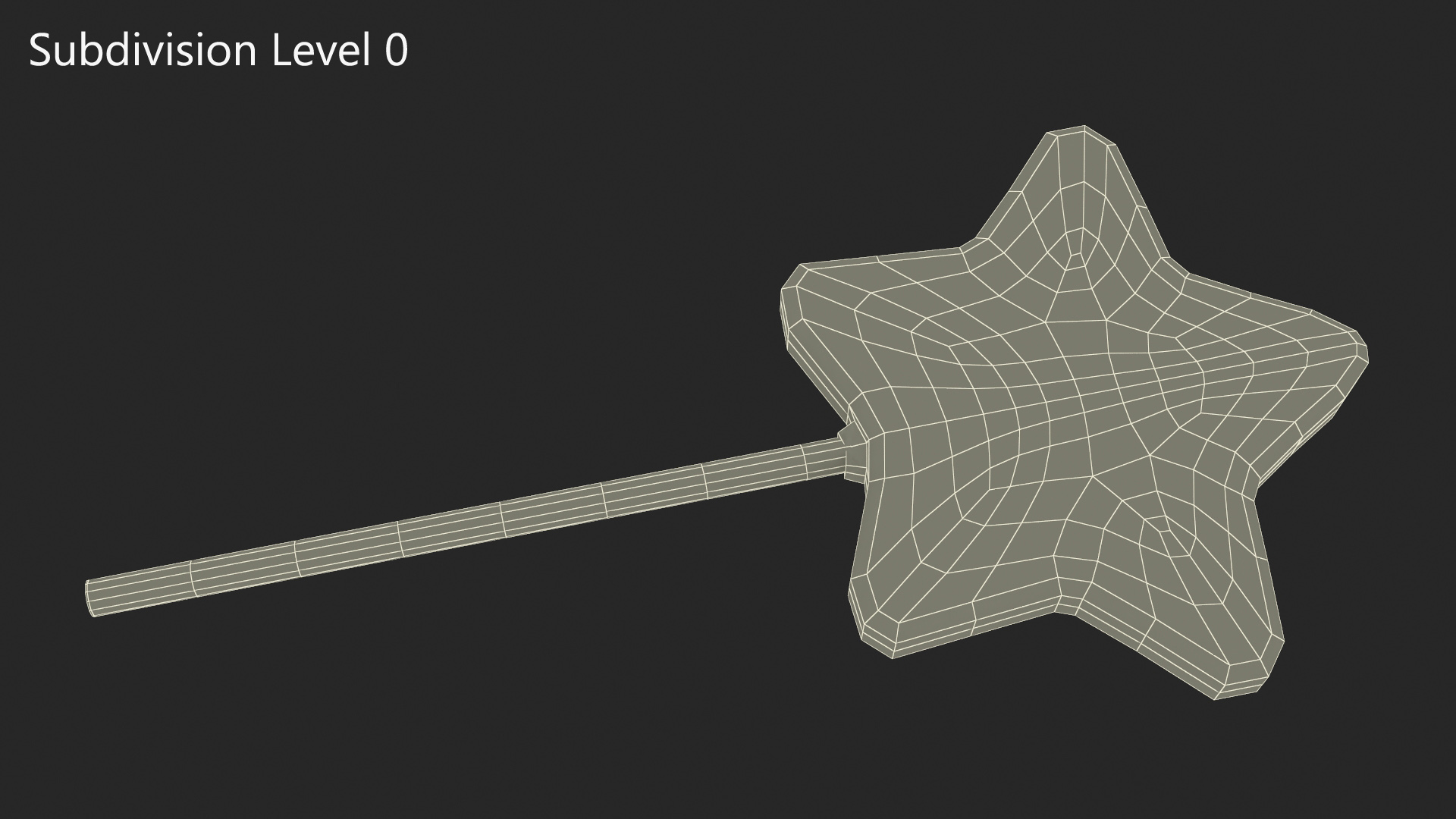 3D Orange Star Shape Lollipop