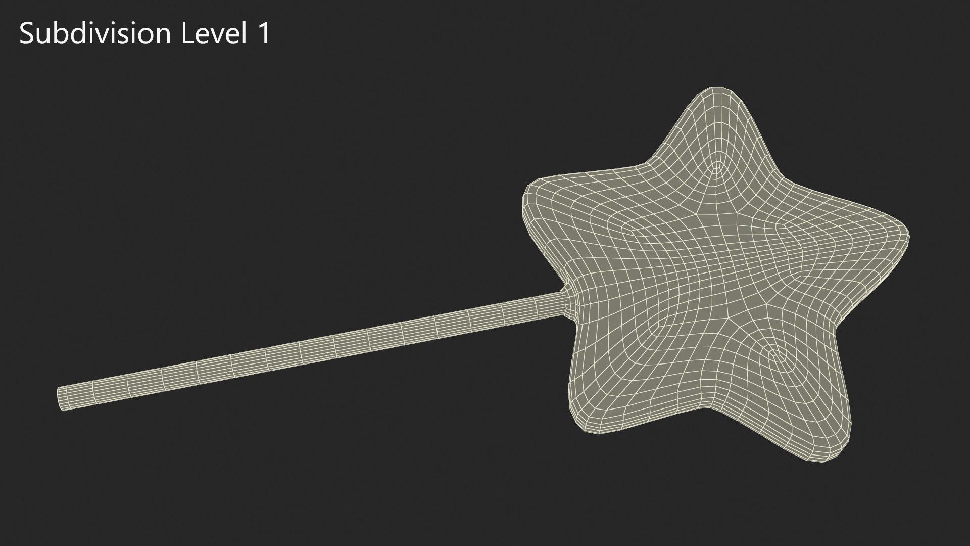 3D Orange Star Shape Lollipop