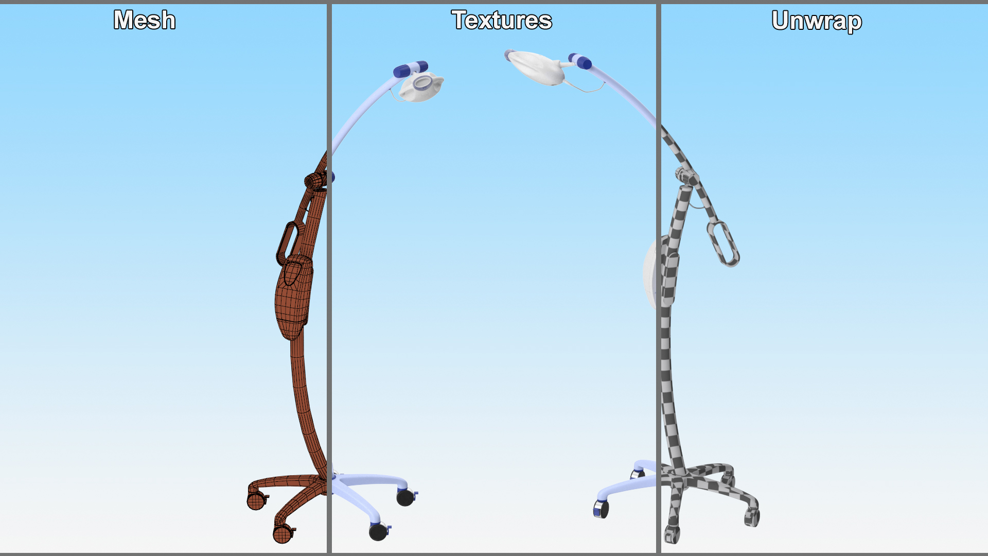 Dental Mobile Teeth Whitening Lamp 3D model