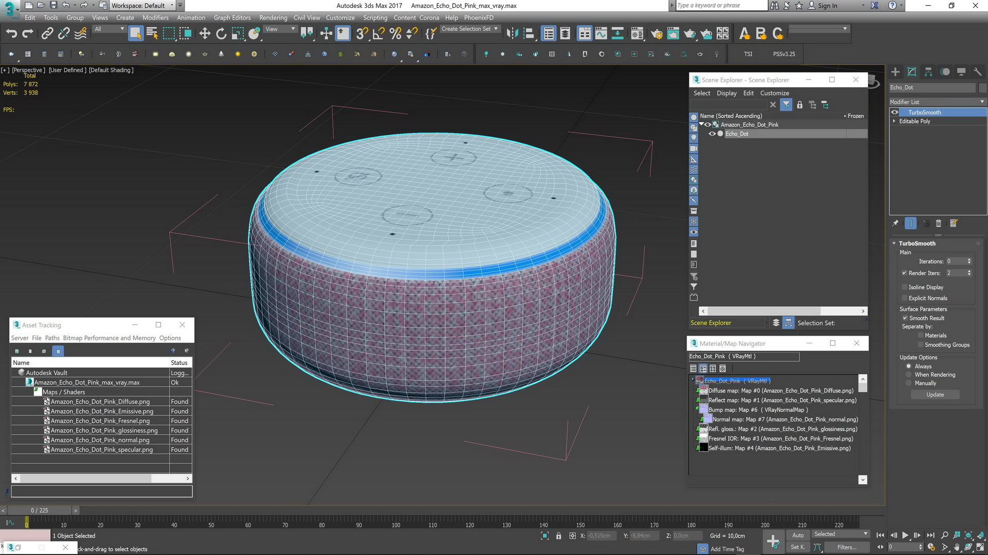 3D model Amazon Echo Dot Pink