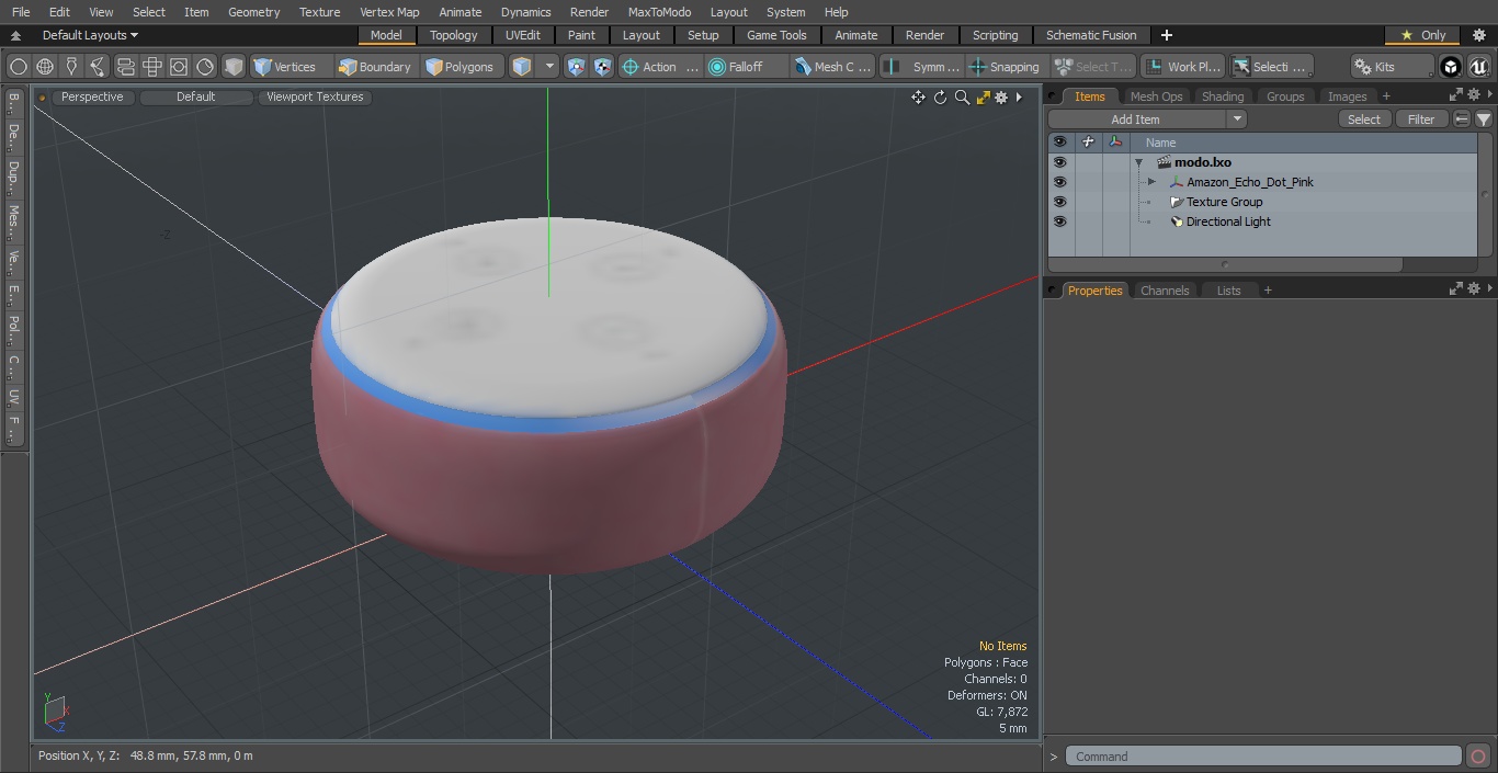 3D model Amazon Echo Dot Pink