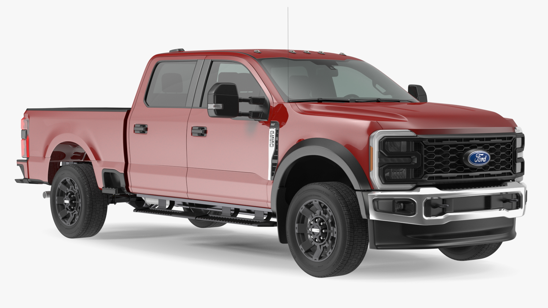 3D Ford Super Duty F550 Pickup Red