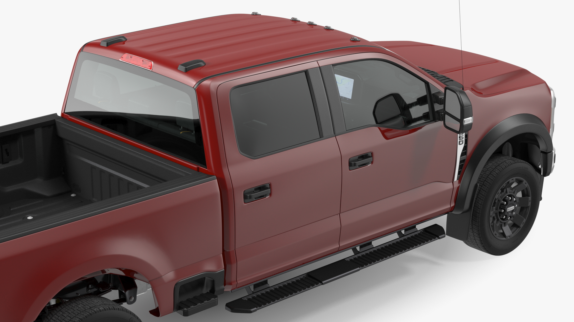 3D Ford Super Duty F550 Pickup Red