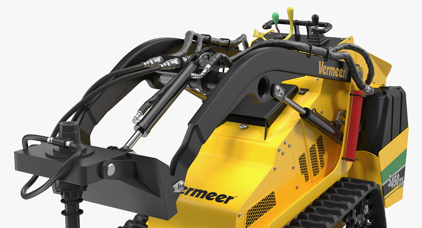 3D Mini Skid Steer Loader Vermeer with Auger Drill Clean model