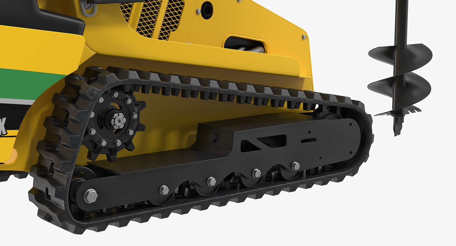 3D Mini Skid Steer Loader Vermeer with Auger Drill Clean model