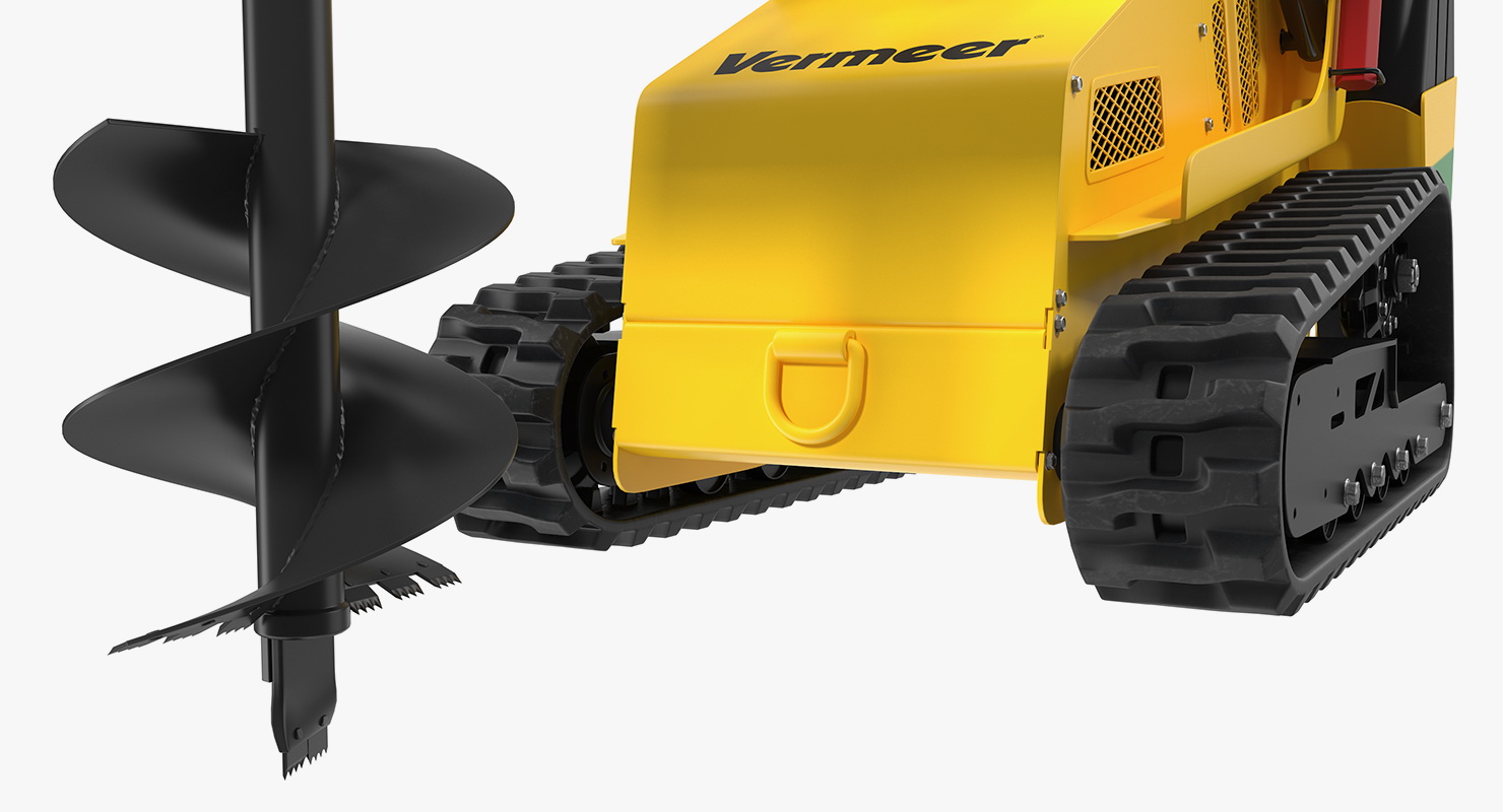 3D Mini Skid Steer Loader Vermeer with Auger Drill Clean model