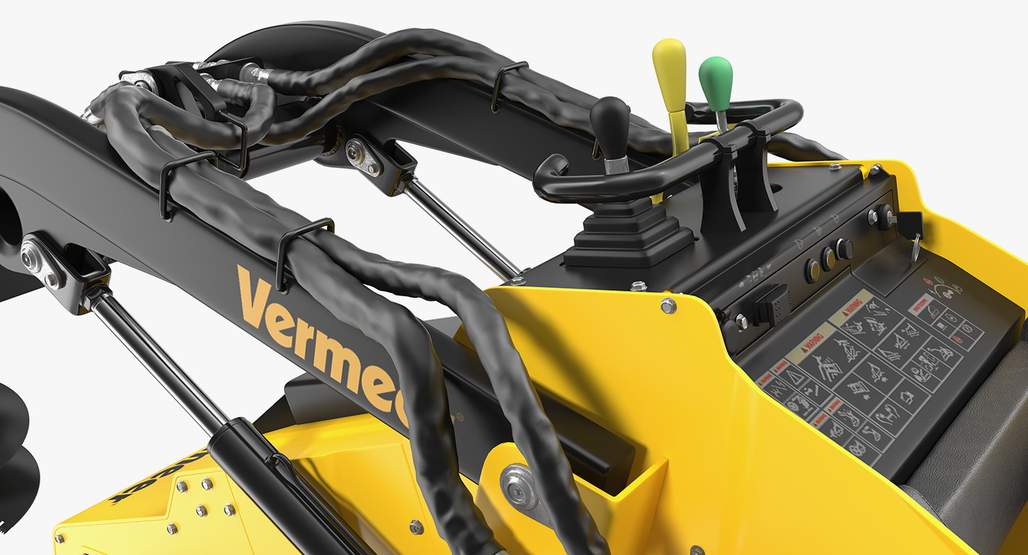 3D Mini Skid Steer Loader Vermeer with Auger Drill Clean model