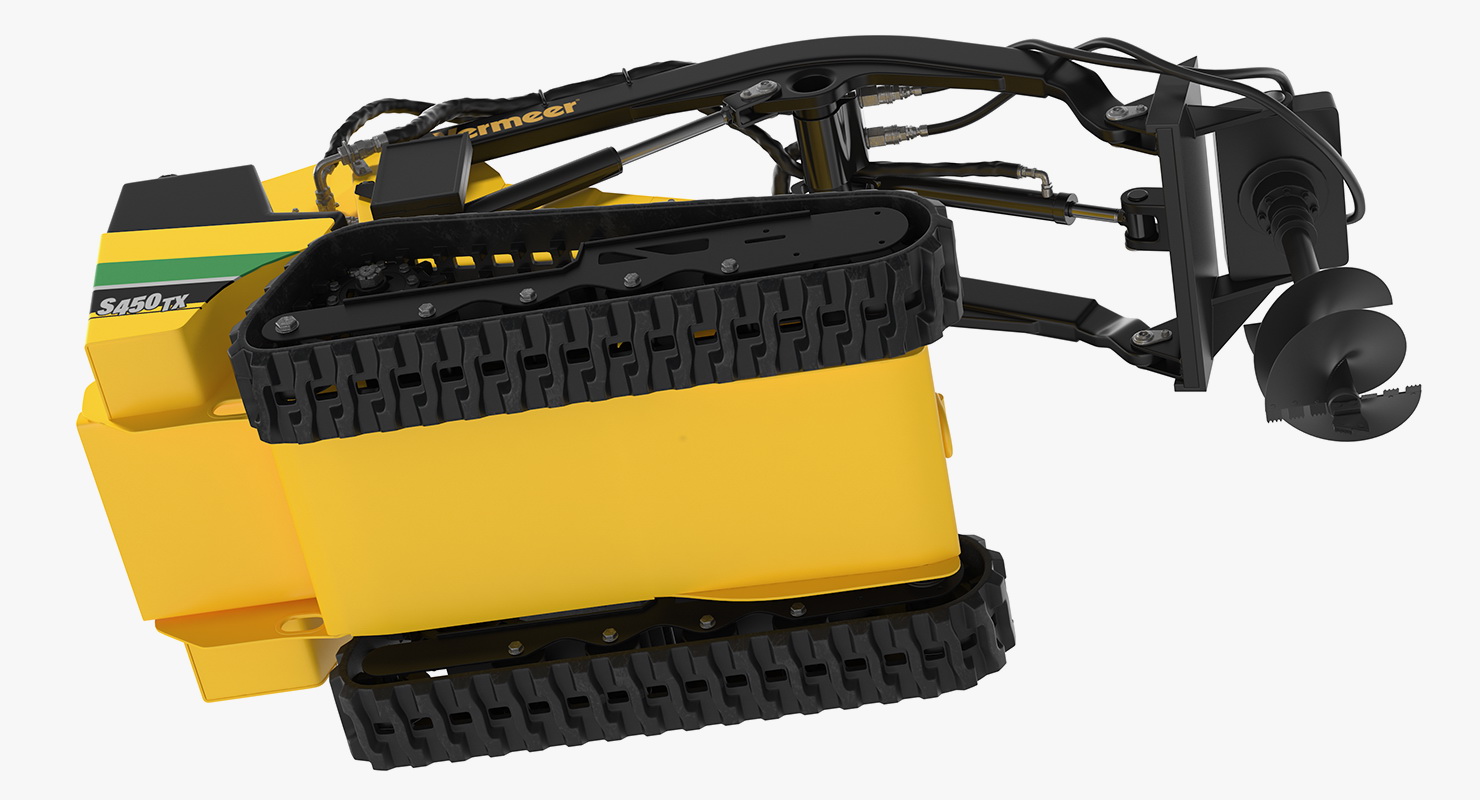 3D Mini Skid Steer Loader Vermeer with Auger Drill Clean model