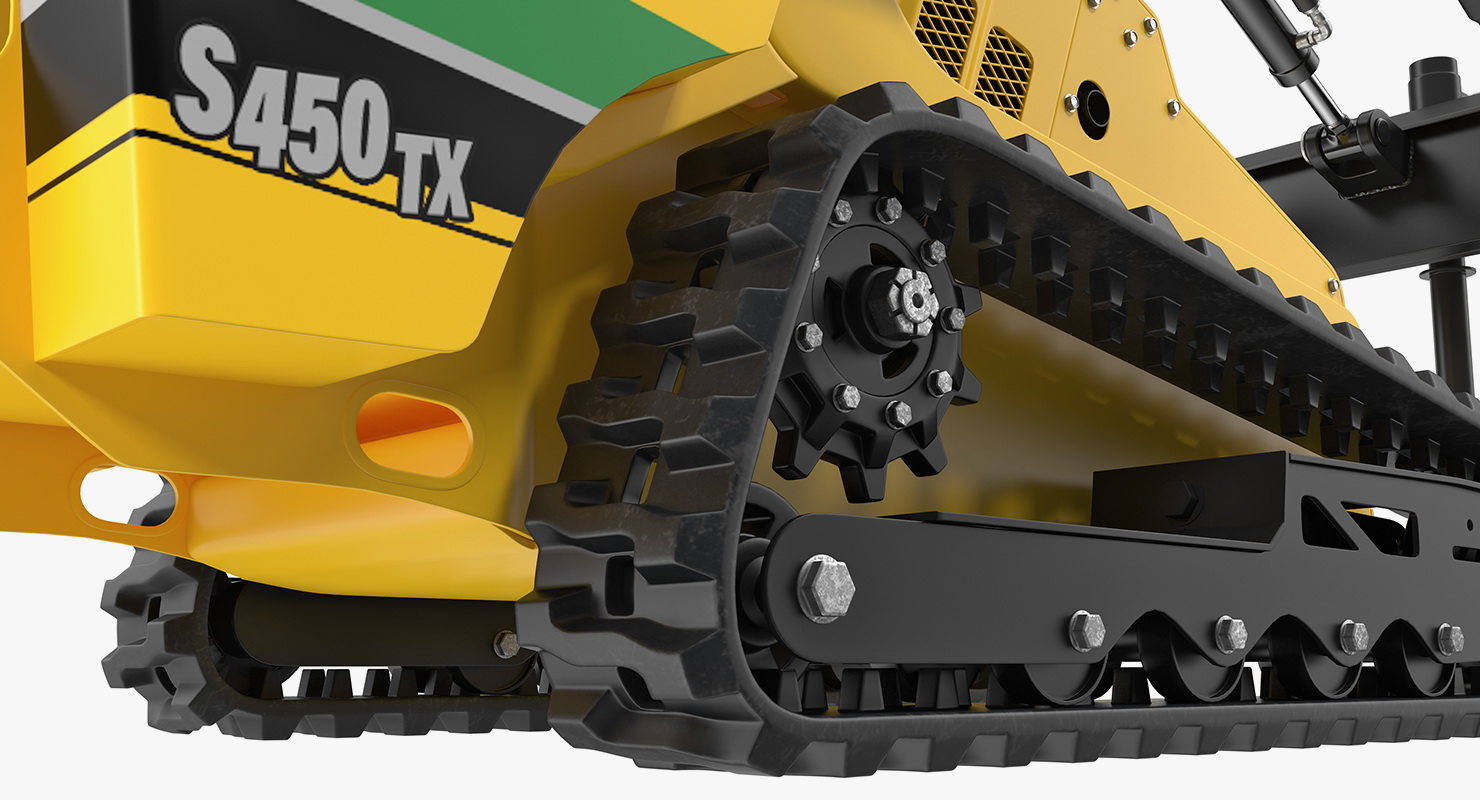 3D Mini Skid Steer Loader Vermeer with Auger Drill Clean model