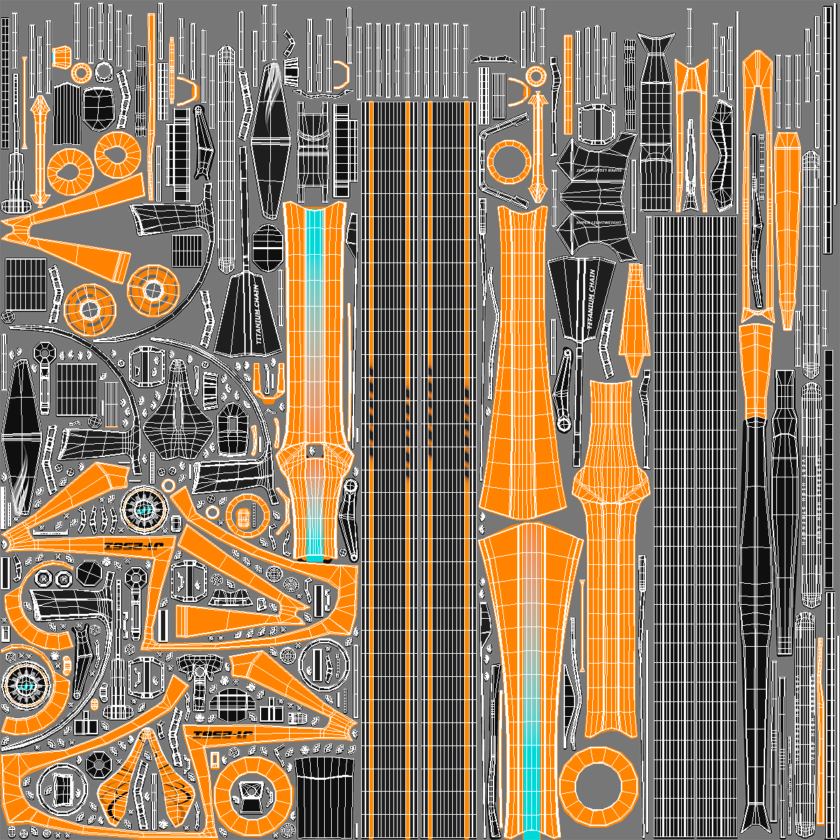 3D Futuristic Urban Bicycle Orange