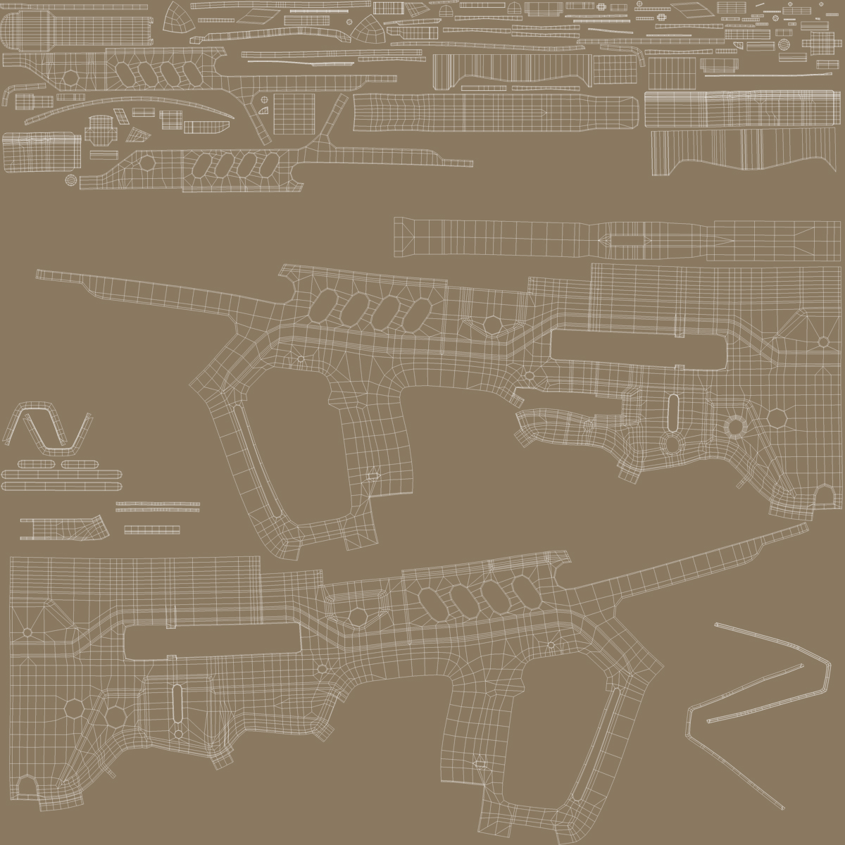 3D Israeli Bullpup Assault Rifle IWI Tavor TAR 21