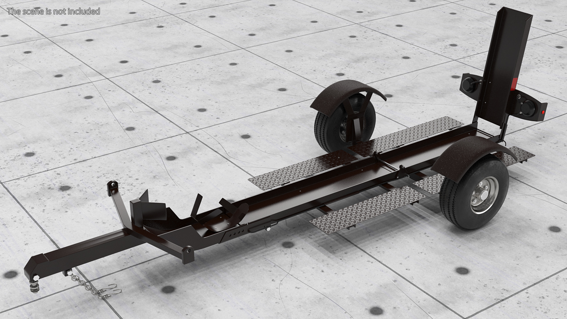Stinger Folding Motorcycle Trailer 3D model