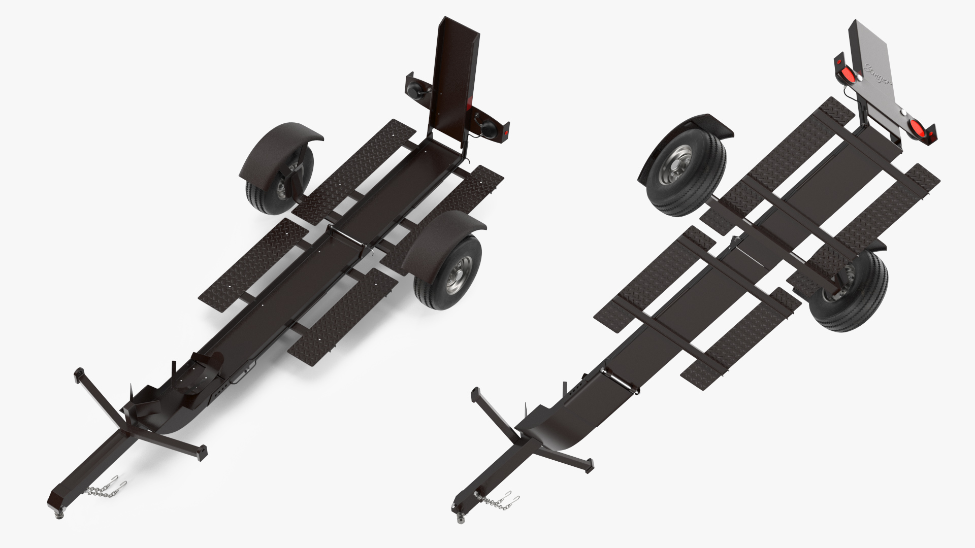 Stinger Folding Motorcycle Trailer 3D model