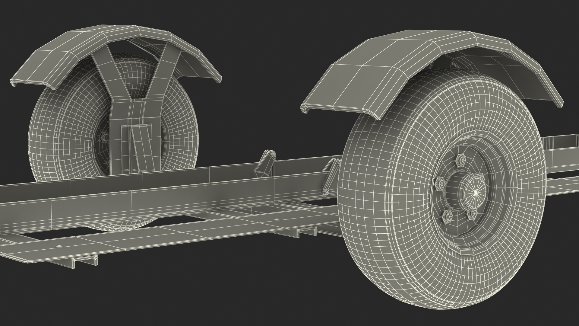 Stinger Folding Motorcycle Trailer 3D model