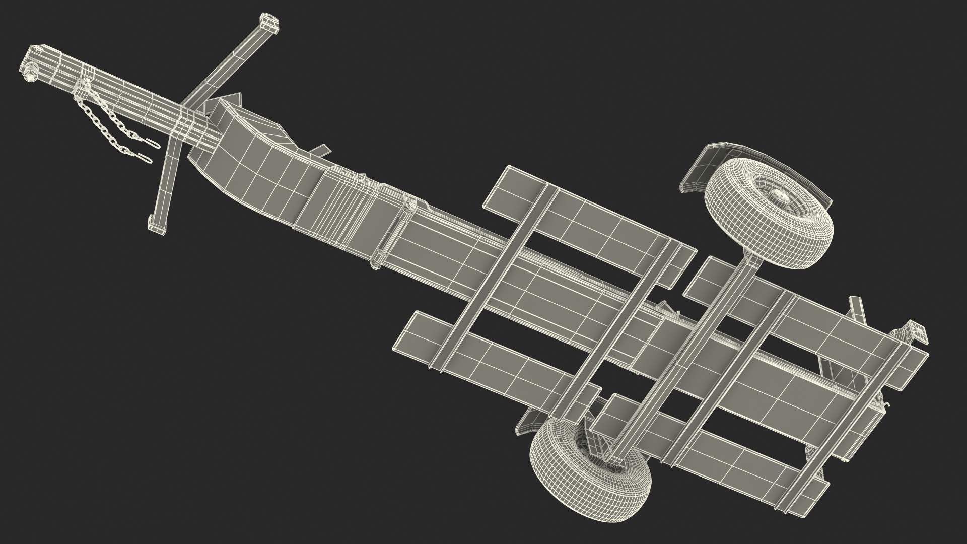 Stinger Folding Motorcycle Trailer 3D model