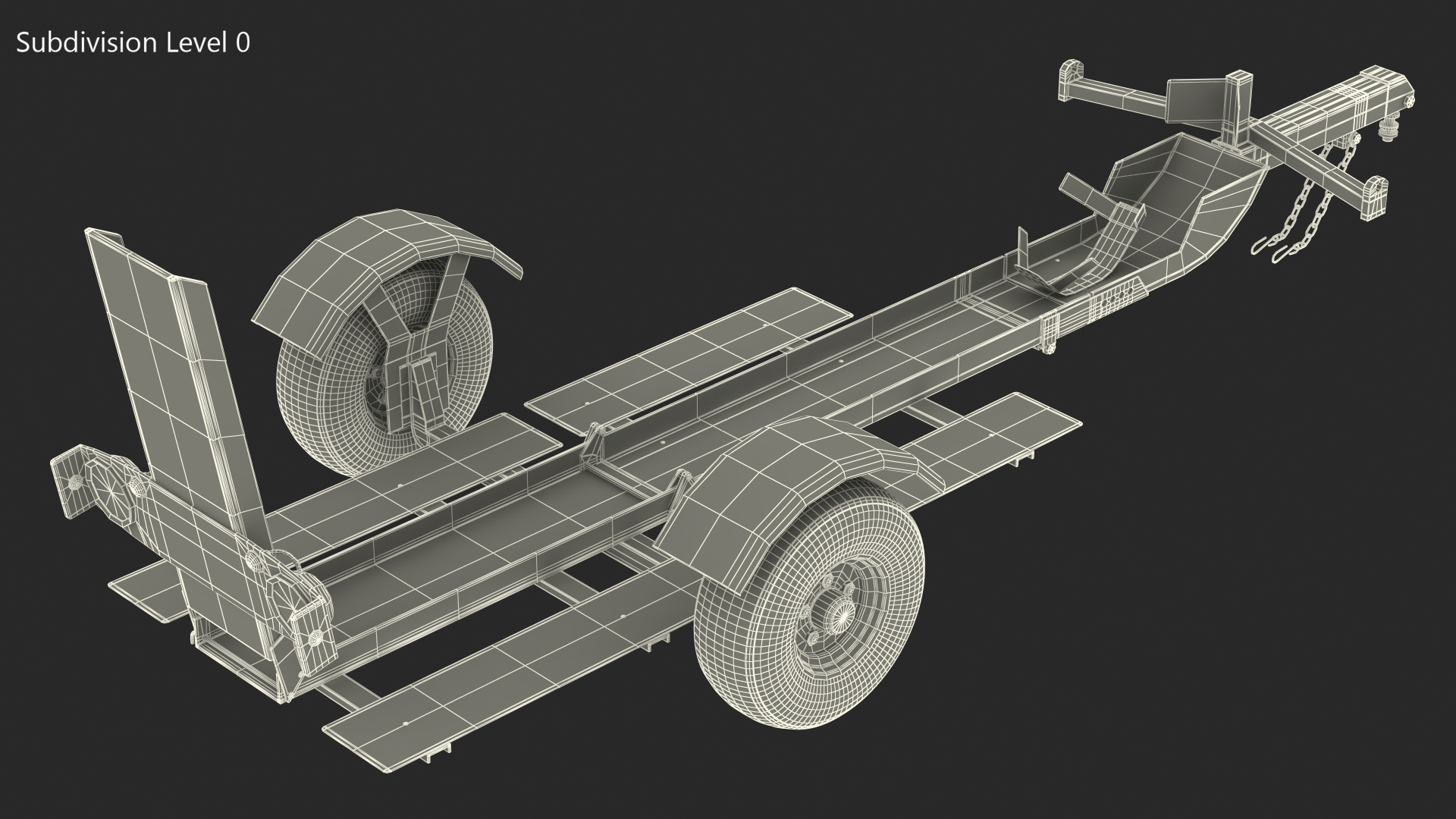 Stinger Folding Motorcycle Trailer 3D model
