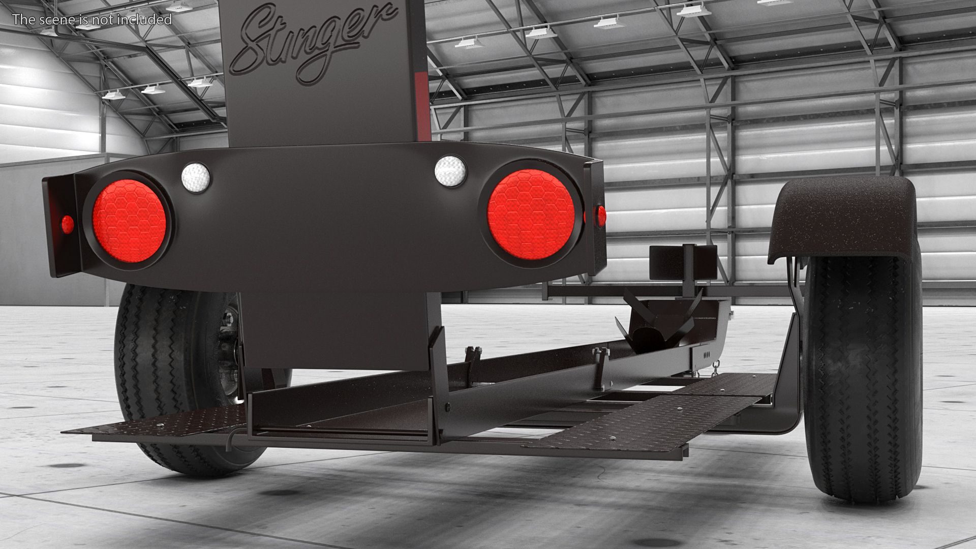 Stinger Folding Motorcycle Trailer 3D model