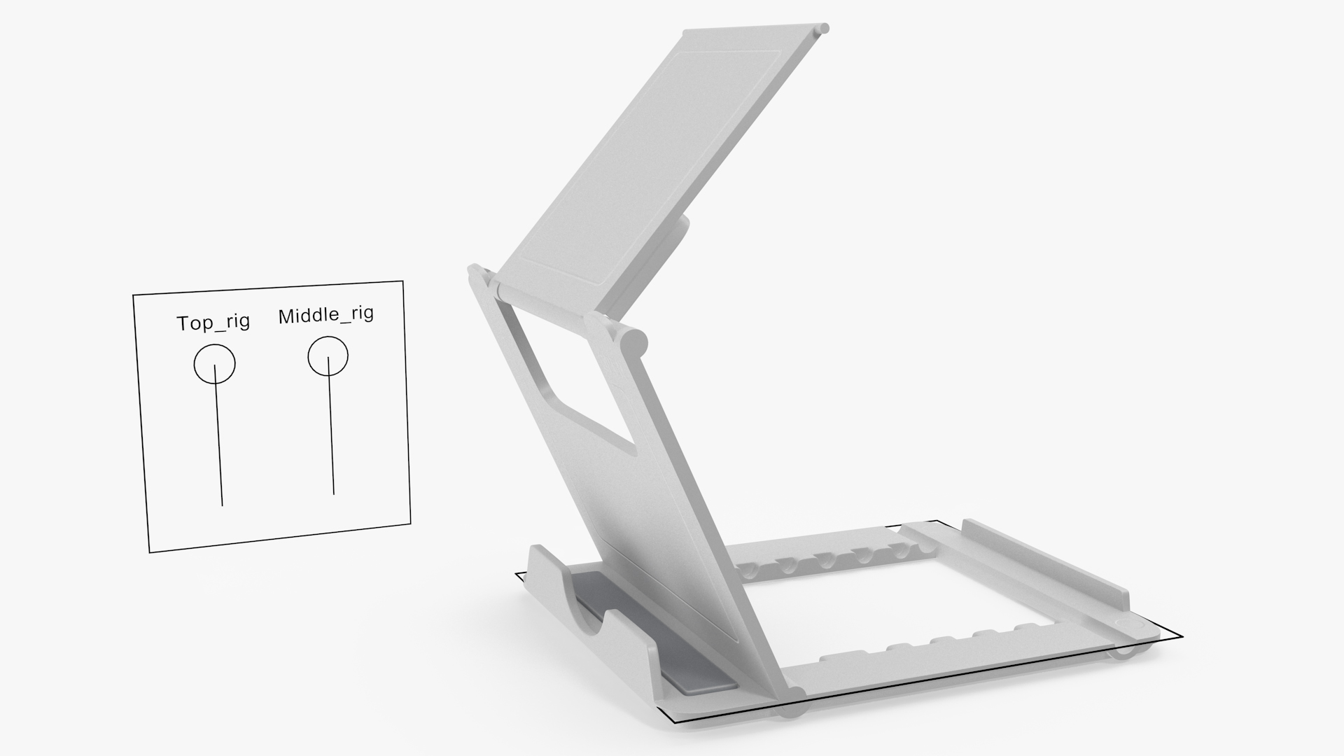 Universal Holder Stand For Phone Tablet Adjustable Rigged 3D