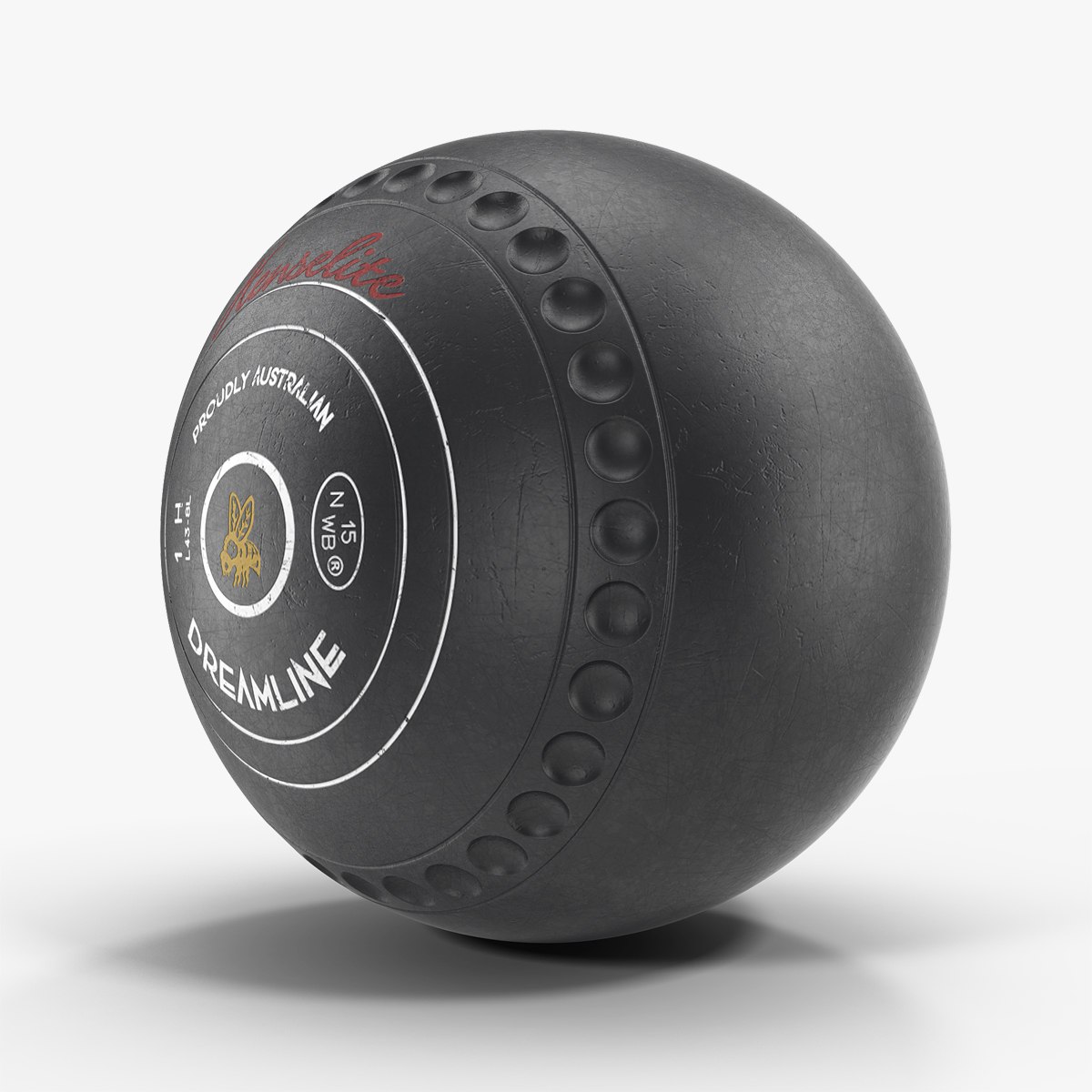 Gripped Lawn Bowl 3D Model, view 3