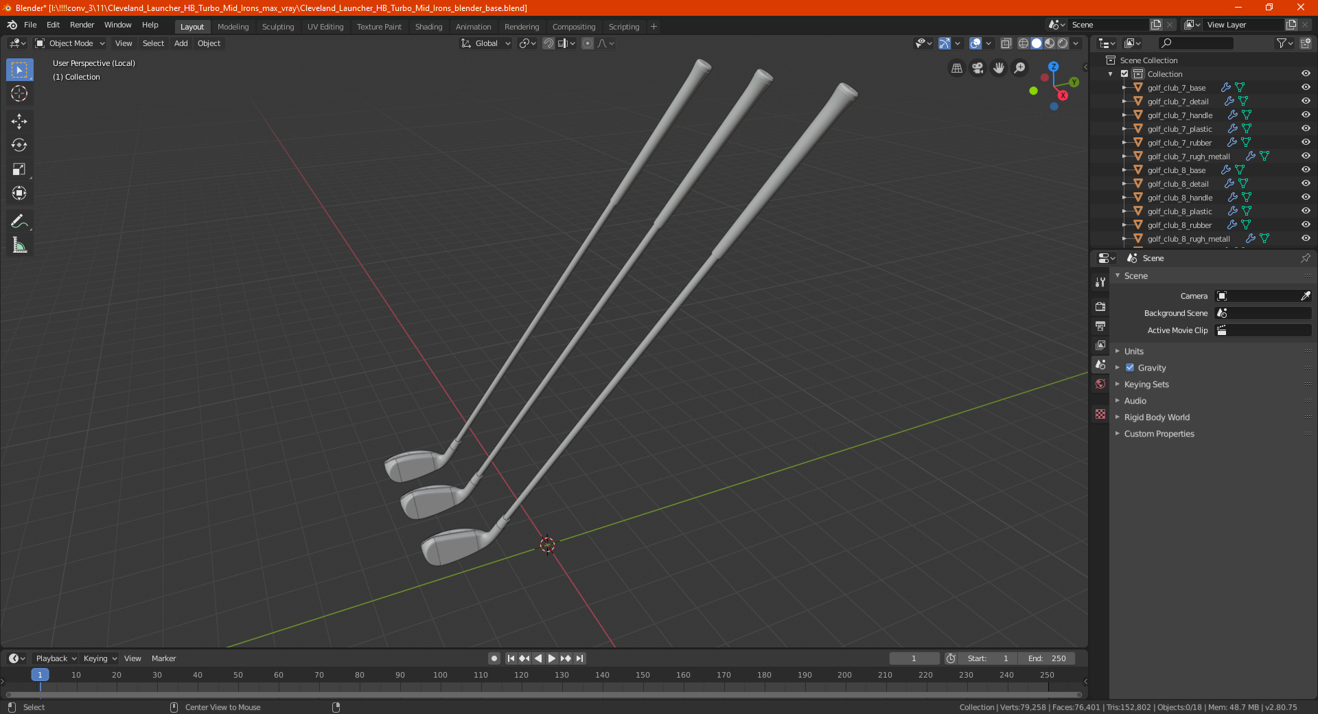 Cleveland Launcher HB Turbo Mid Irons 3D